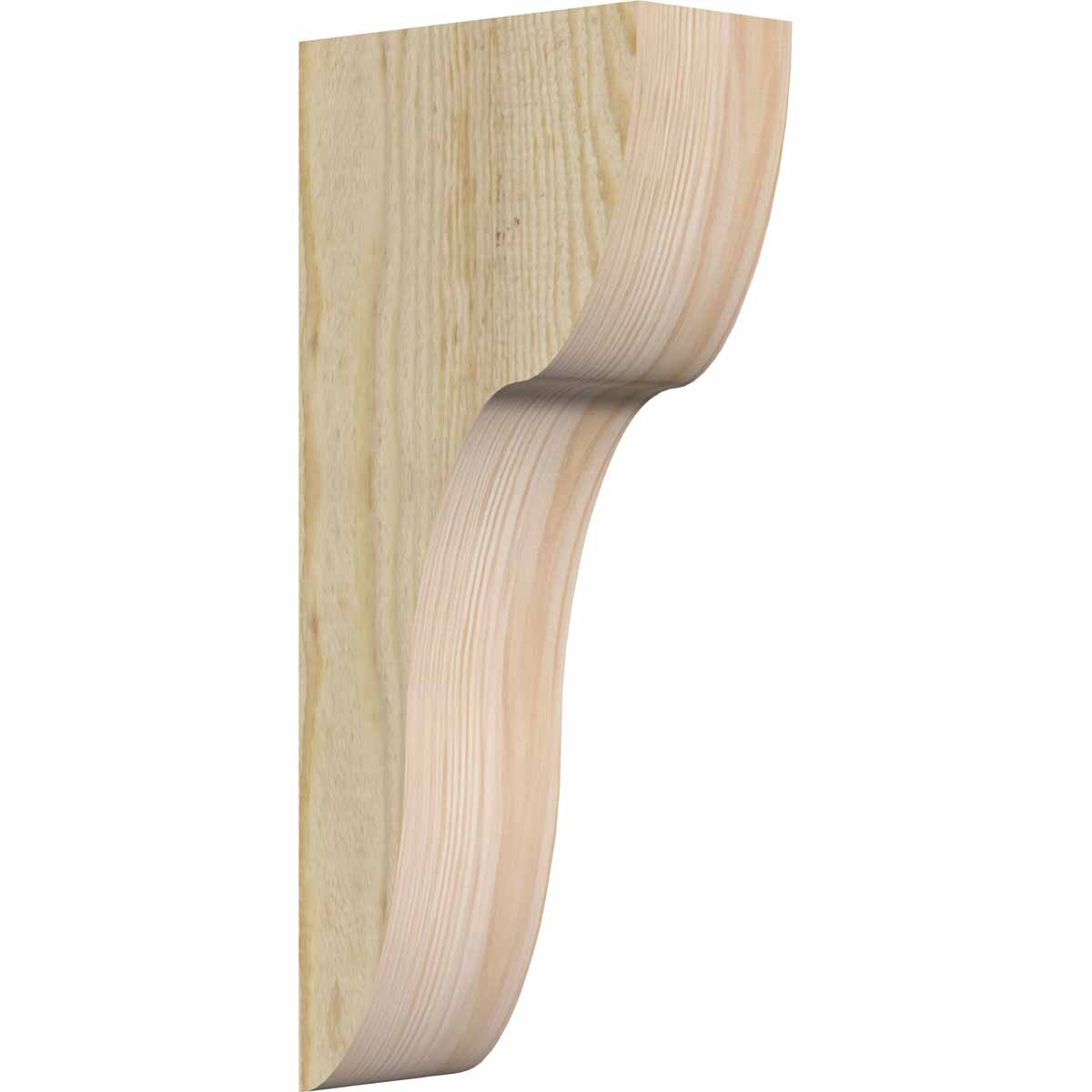 Ekena Millwork COR06X12X28CAR00RDF 6-in x 12-in x 28-in Carmel Unfinished Douglas fir Wood Paintable/Stainable Corbel