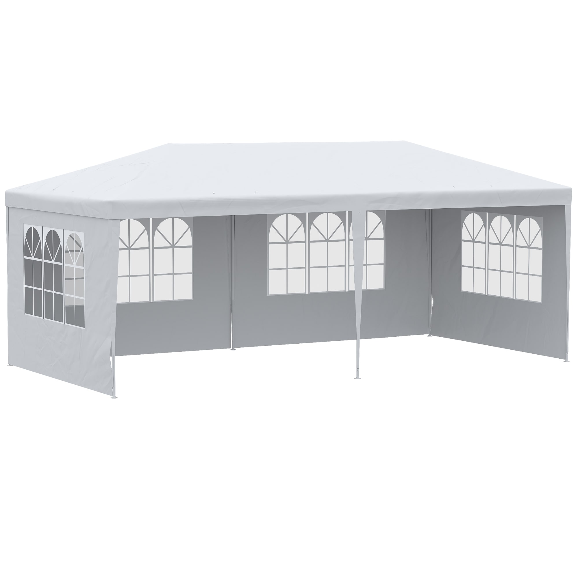 Forclover DASE-106022 20-ft x 10-ft Rectangle White Party canopy