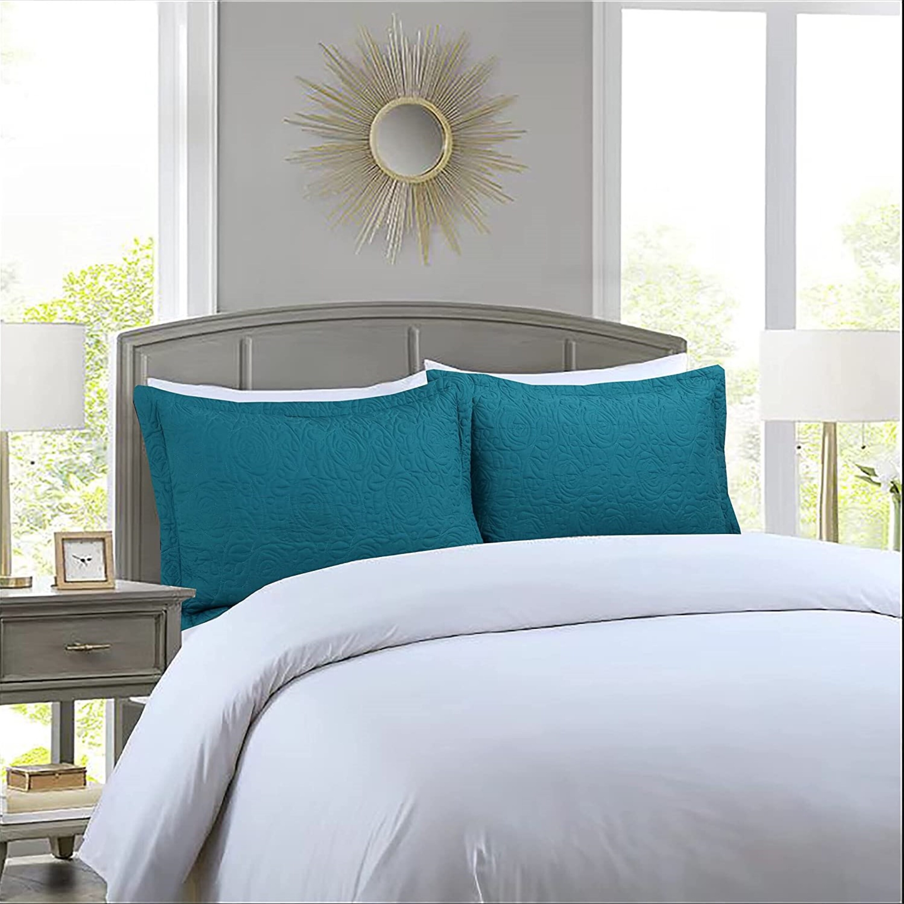 MarCielo SHAM DARKTEAL K Pillow-Cases - View #2