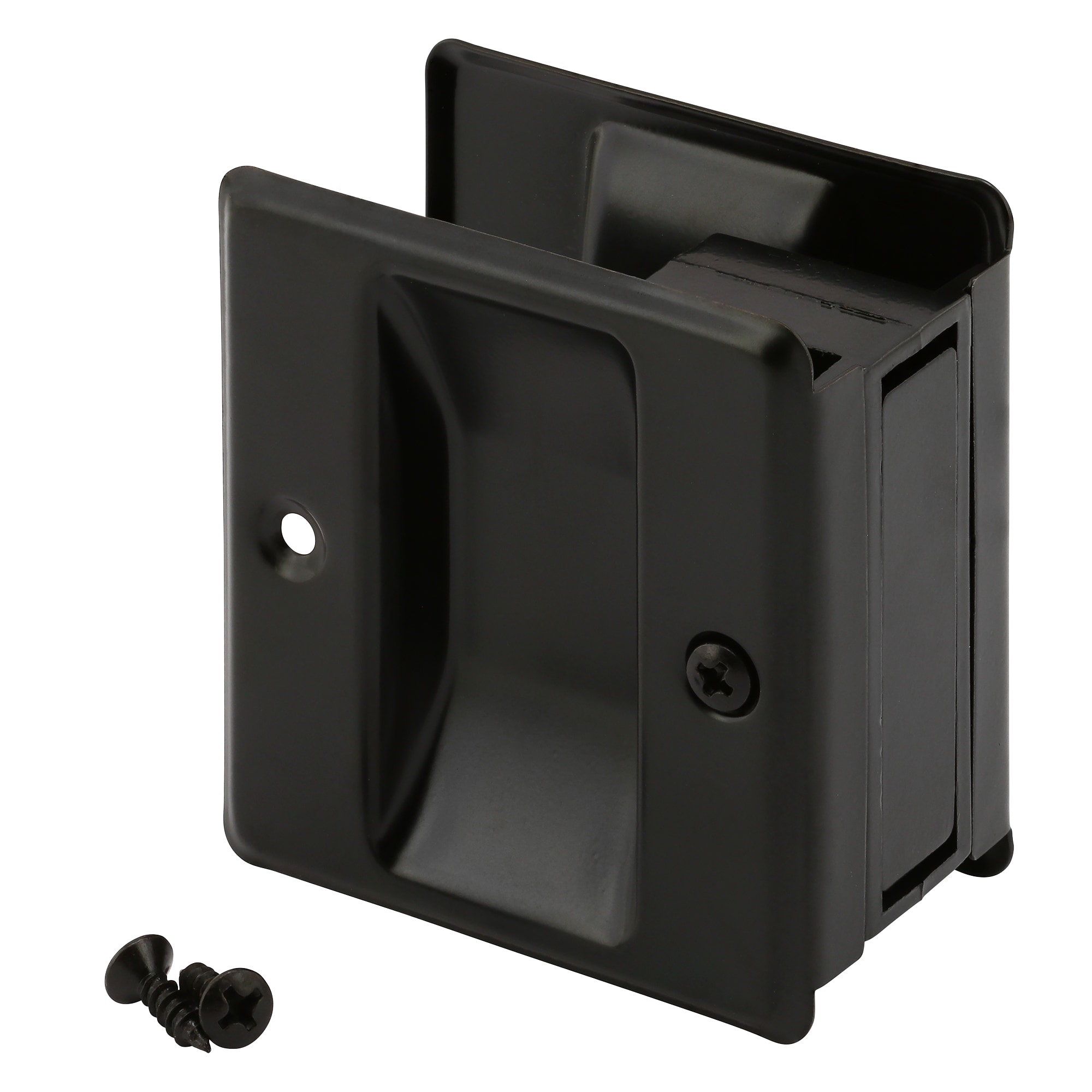 Prime-Line 2.5-Inches Matte black Pocket Door Pull #N 7577