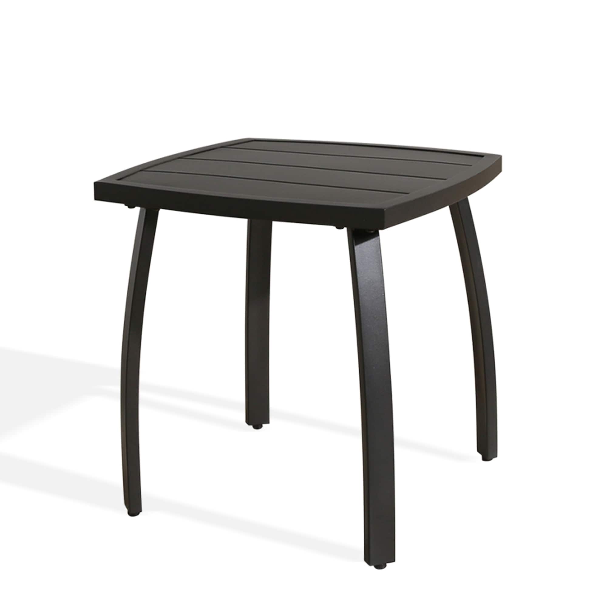 PEAK HOME FURNISHINGS 970289 18-Inches W x 20-Inches H Black Metal Rectangular Modern End Table Assembly Required