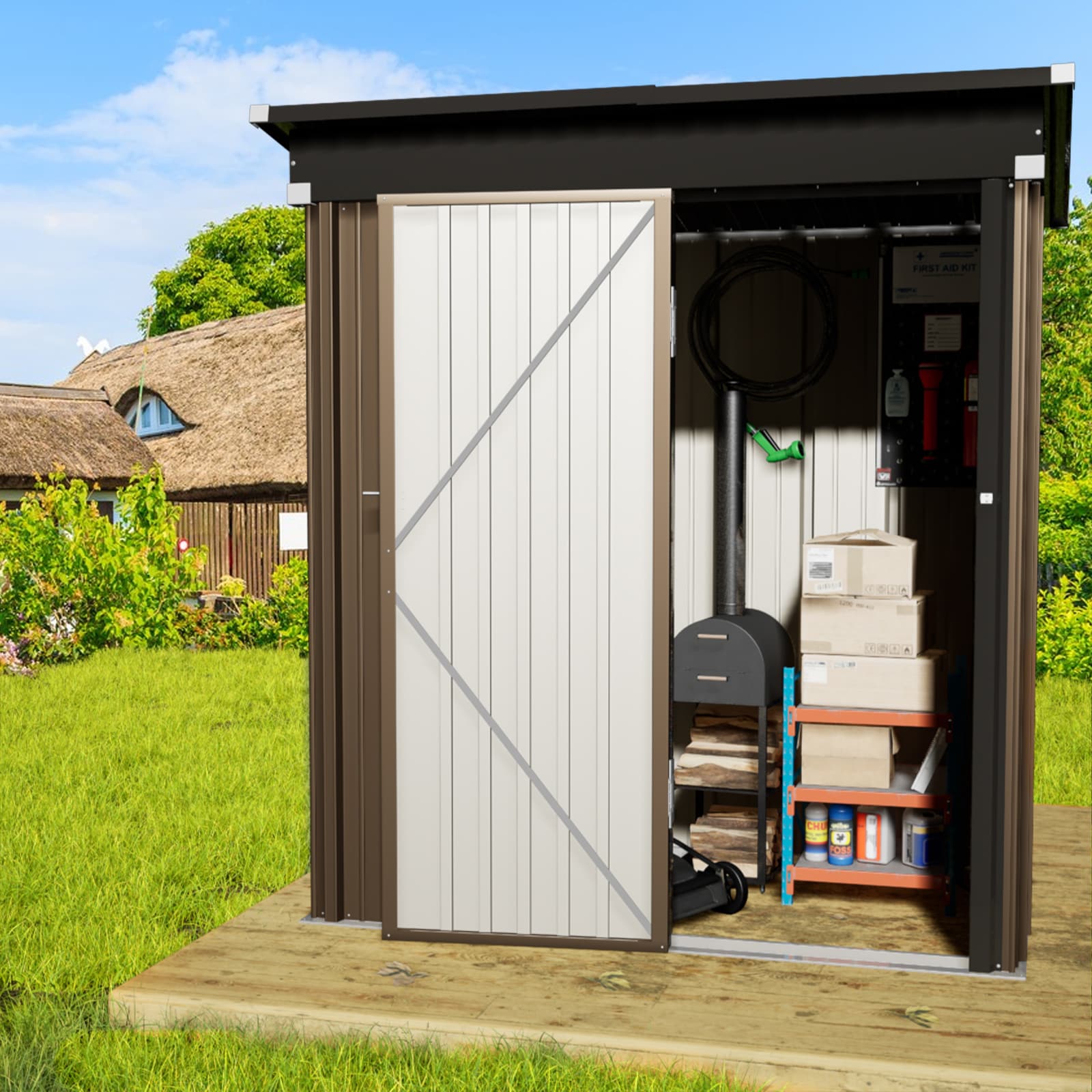 UDPATIO TP02BRO53-LW Metal-Storage-Buildings-Sheds - View #5