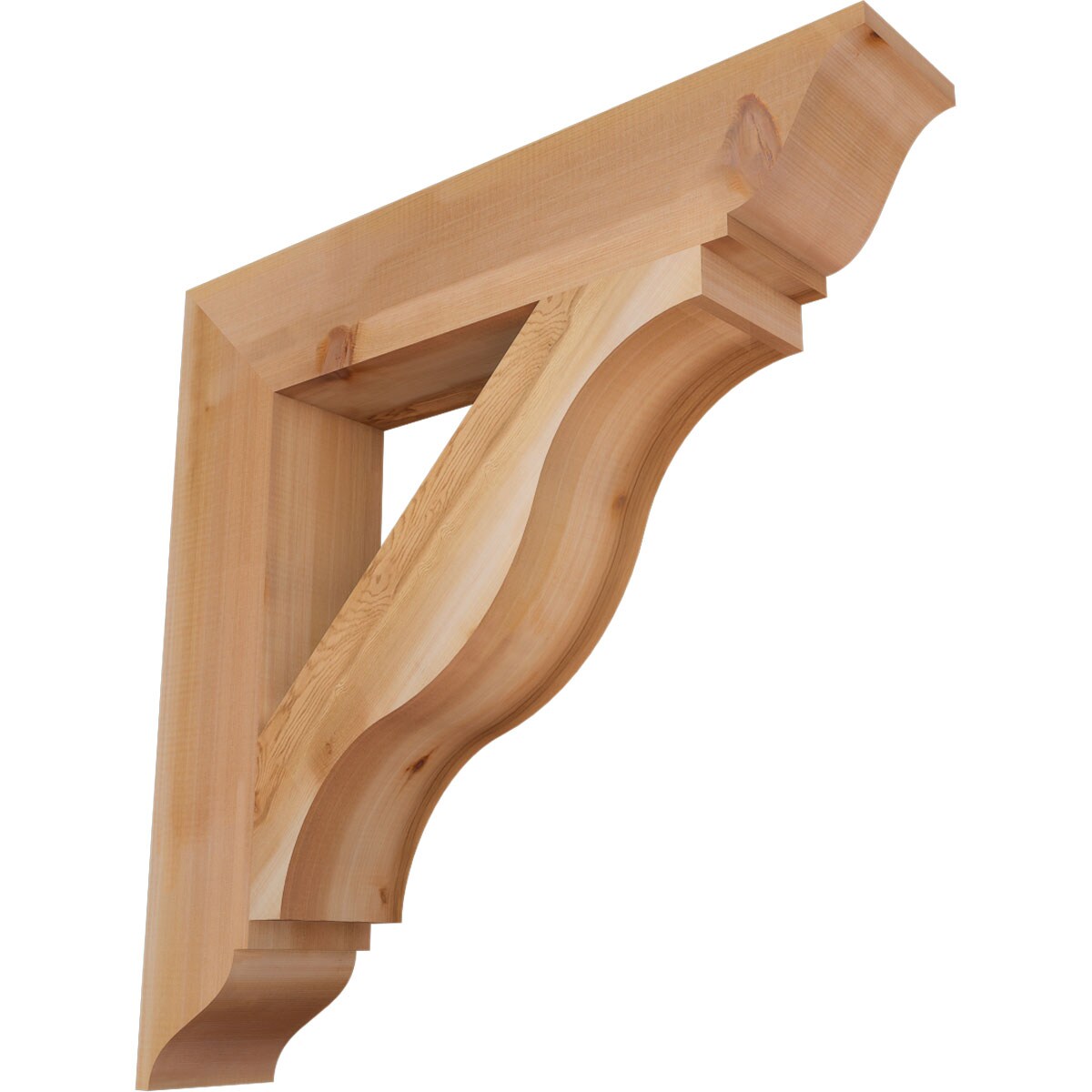 Ekena Millwork BKT06X32X32FST01SWR Funston traditional smooth 5-1/2-in x 32-in x 32-in Western red cedar Brown Wood Standard bracket