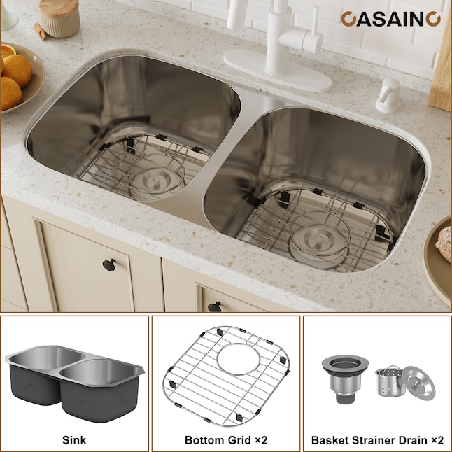 CASAINC 14-in W x 20-in L x 7-in H Metal Dish Rack at