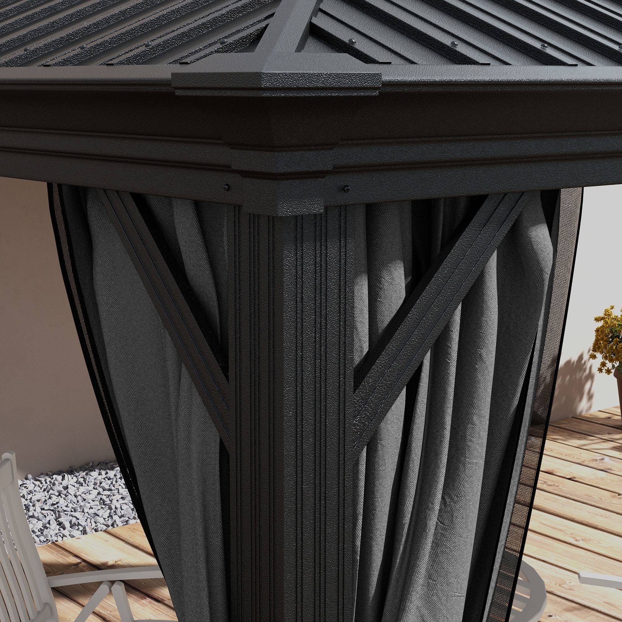 Outsunny 84C-204V05LG Wood-Resin-Gazebos - View #7