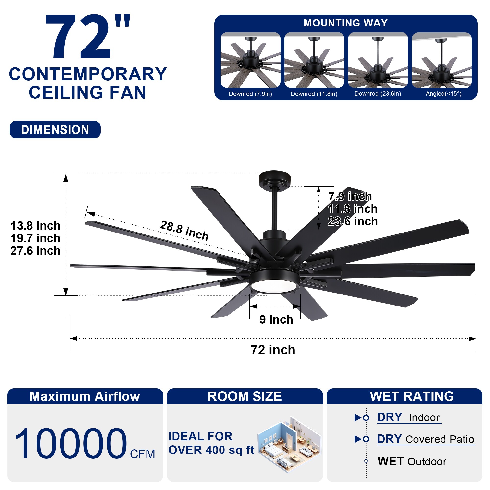 YUHAO LSDC1197BK722 Ceiling-Fans - View #6