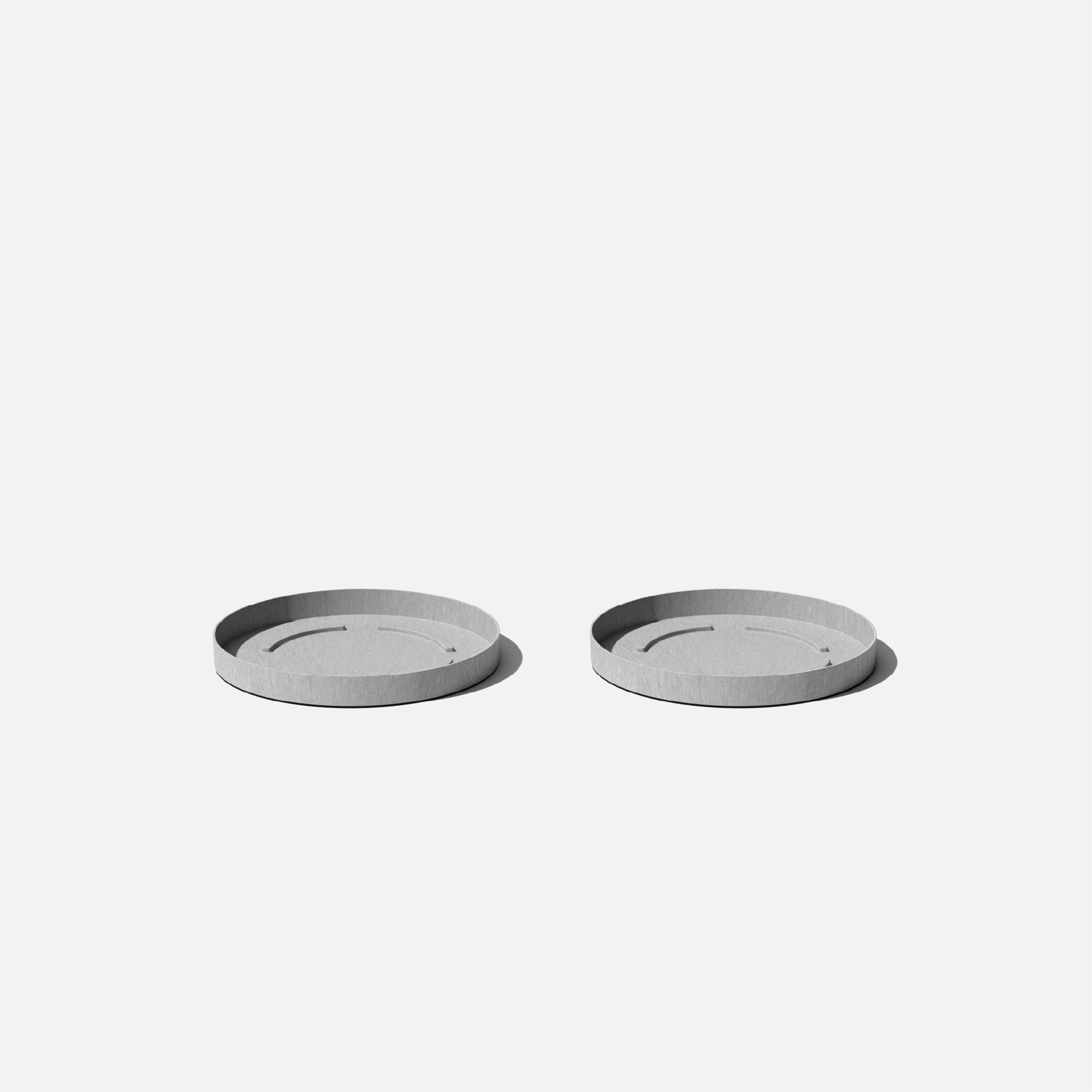 Veradek KNV15TRC-2PK 2 -Pack 14-Inches Gray Plastic Plant Saucer