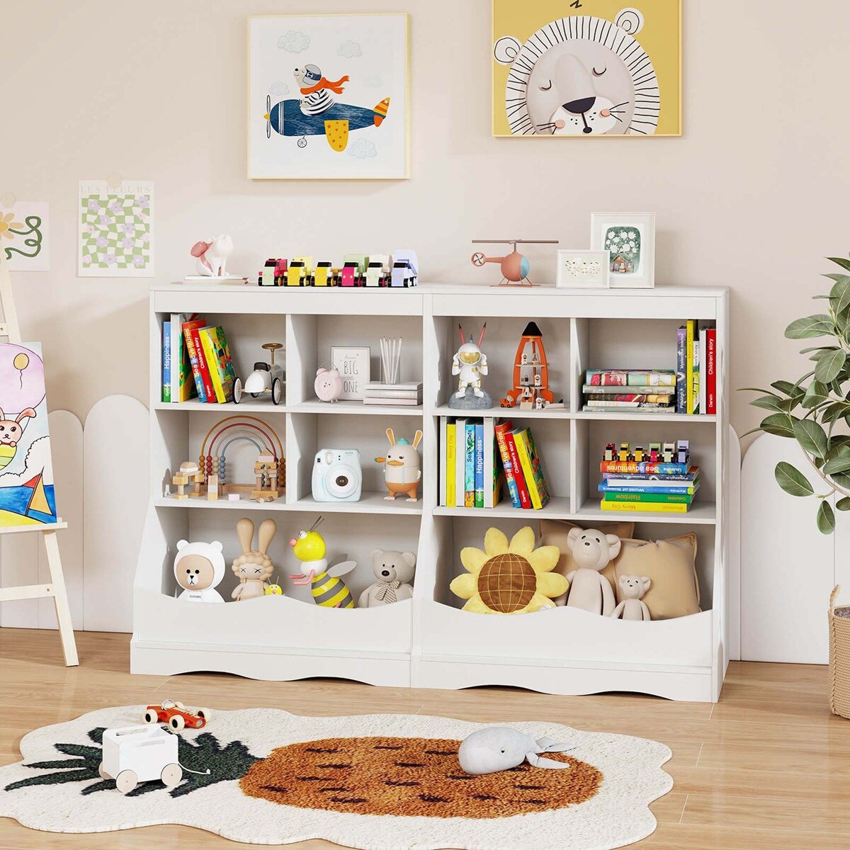 Costway HW64061WH Kids-Bookcases - View #2
