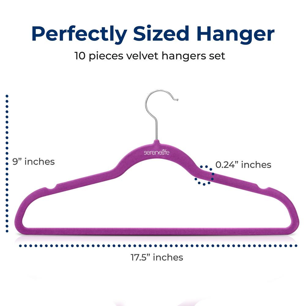 SereneLife SLHVELPURP10 Wood-Closet-Accessories - View #2