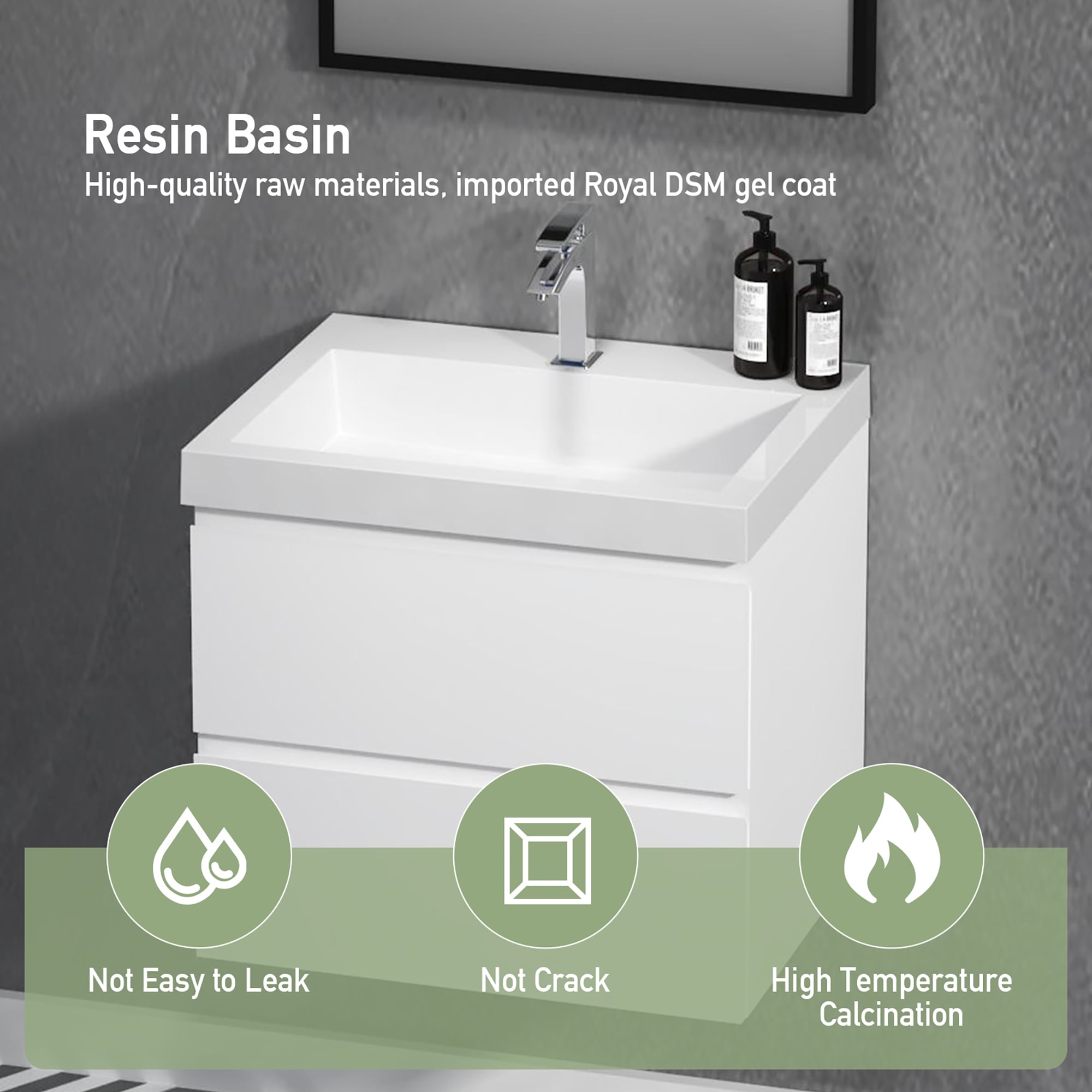 WELLFOR AYTO-24WH Bath-Vanity-Combo - View #2