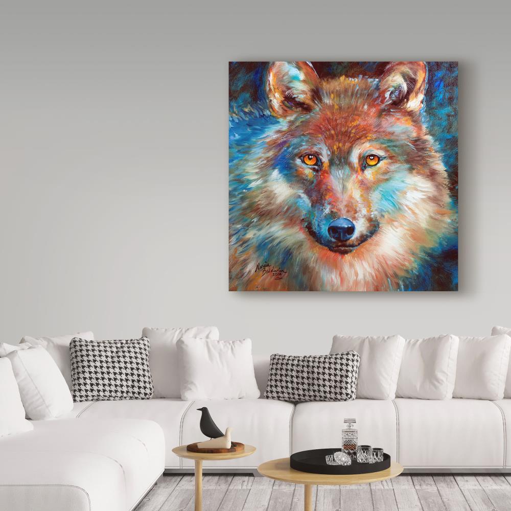 Trademark Fine Art Framed 14-in H x 14-in W Animals Print on Canvas at ...