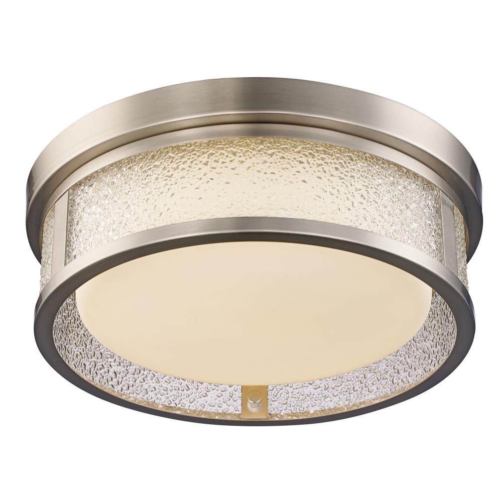Lucid Lighting LED-30084 BN 1 -Light 12-in Brushed Nickel Flush Mount Light