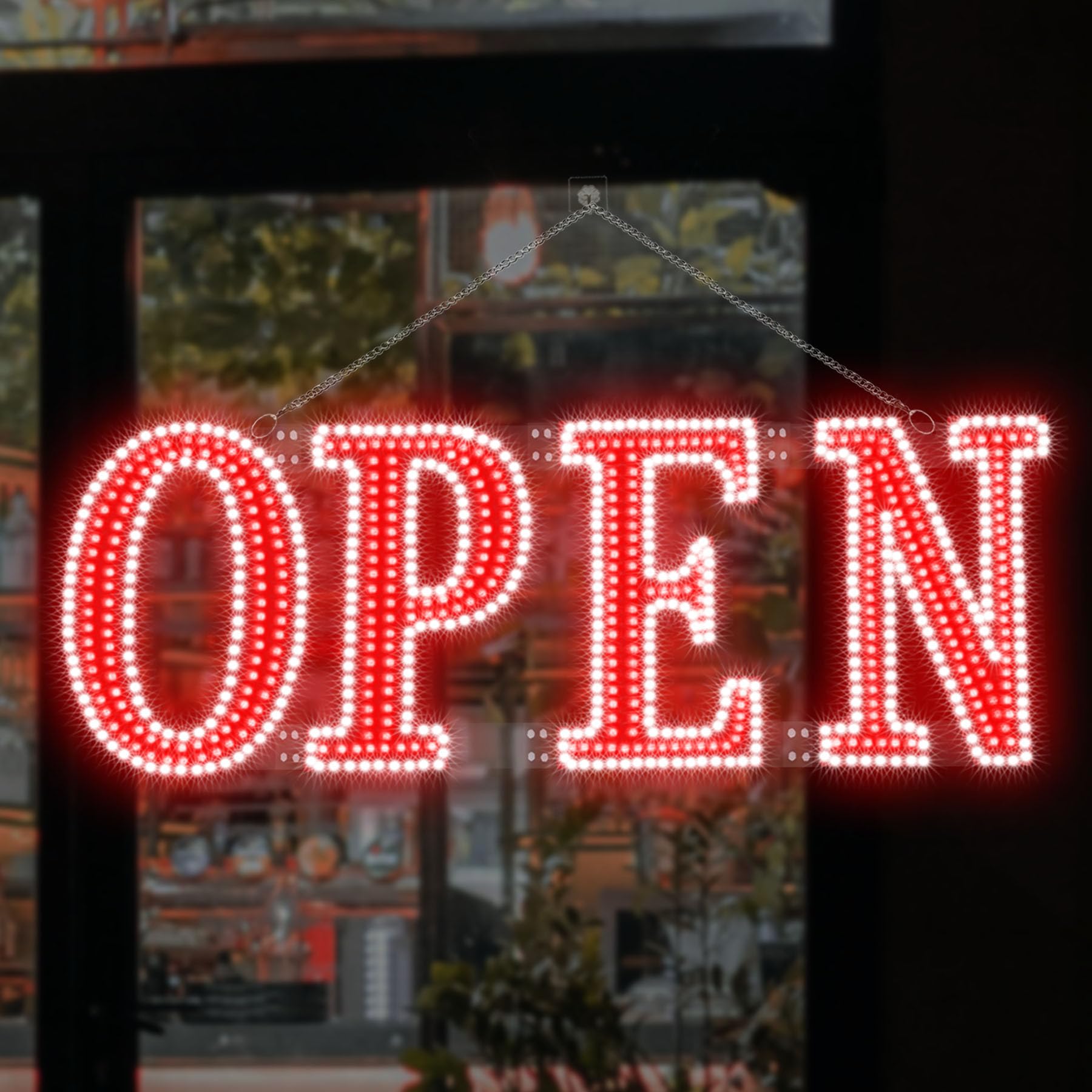 AOIZGMY Large LED Open Sign for Business with Remote Control 40x14in ...
