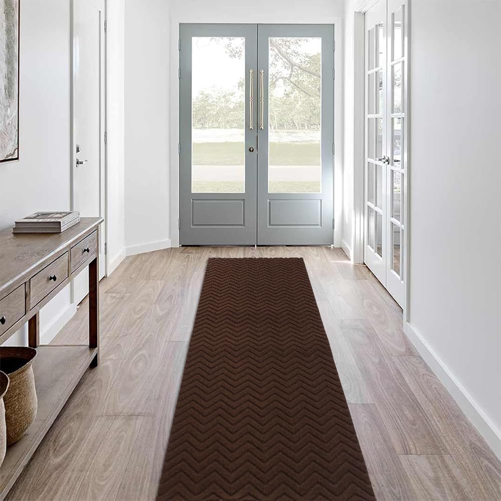 LITA LS-M3-B-4FT 4 ft W Cut-to-Length Brown Color Triangle Style Utility Runner (By-the-Foot)