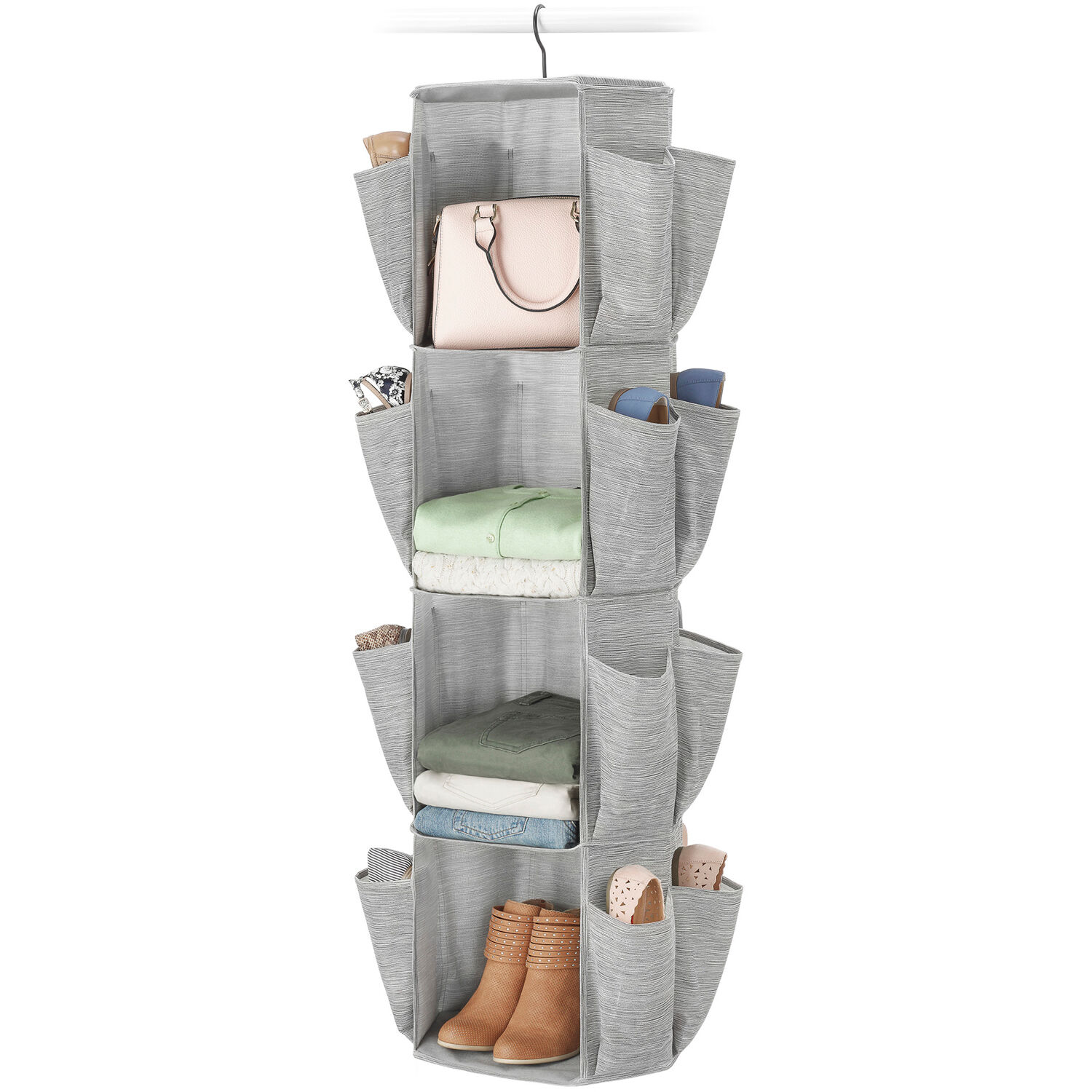 Whitmor 5455-6952 Gray Hanging closet organizer ( 15-in x 48-in x 10-in )