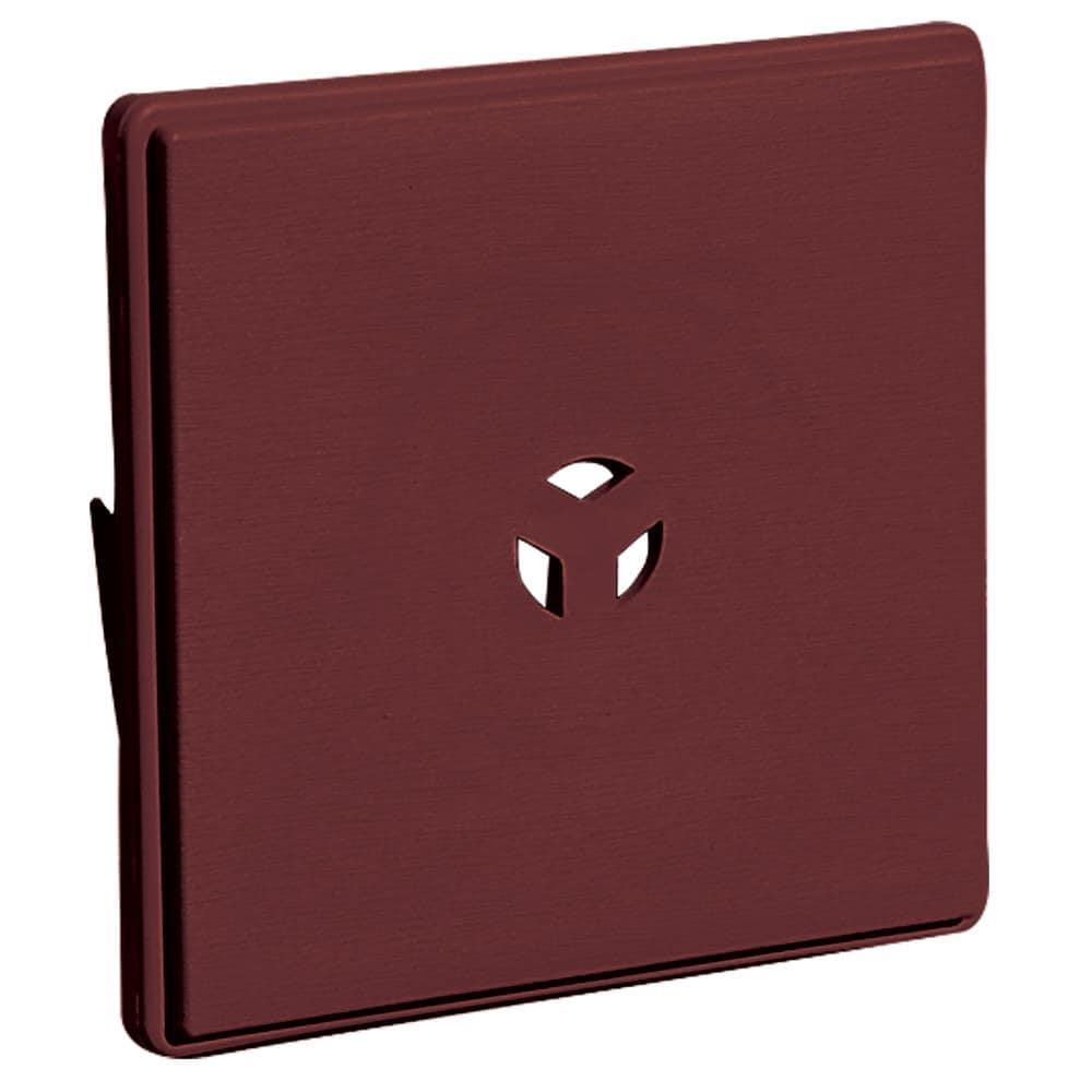 Builders Edge 130110008078 6.625-in x 6.625-in Wineberry Vinyl Universal Mounting Block