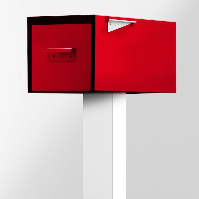 Post & Porch MALONE-WHITE-RED Mailbox-Posts - View #4