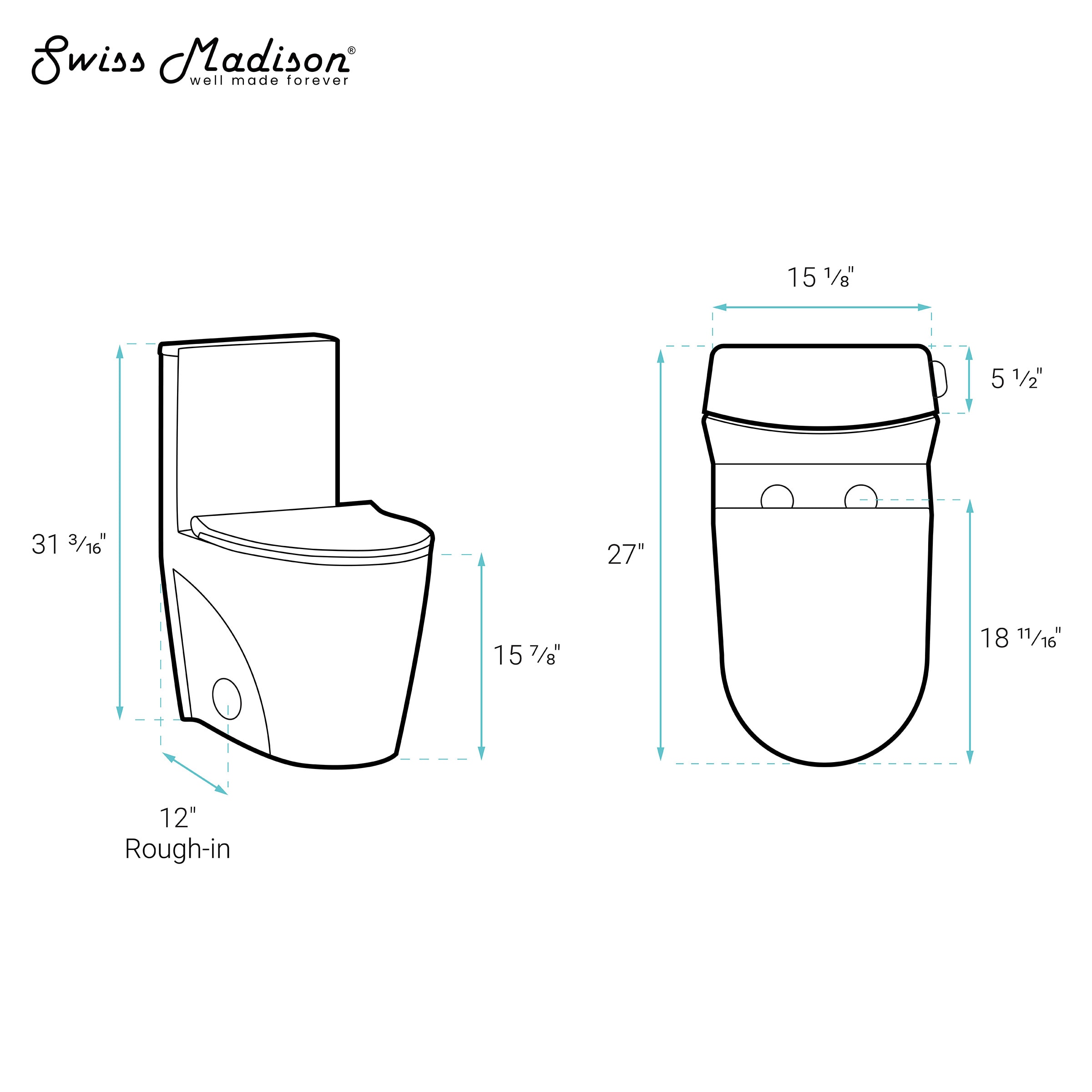 Swiss Madison SM-25-1TANG11WH toilets - View #5