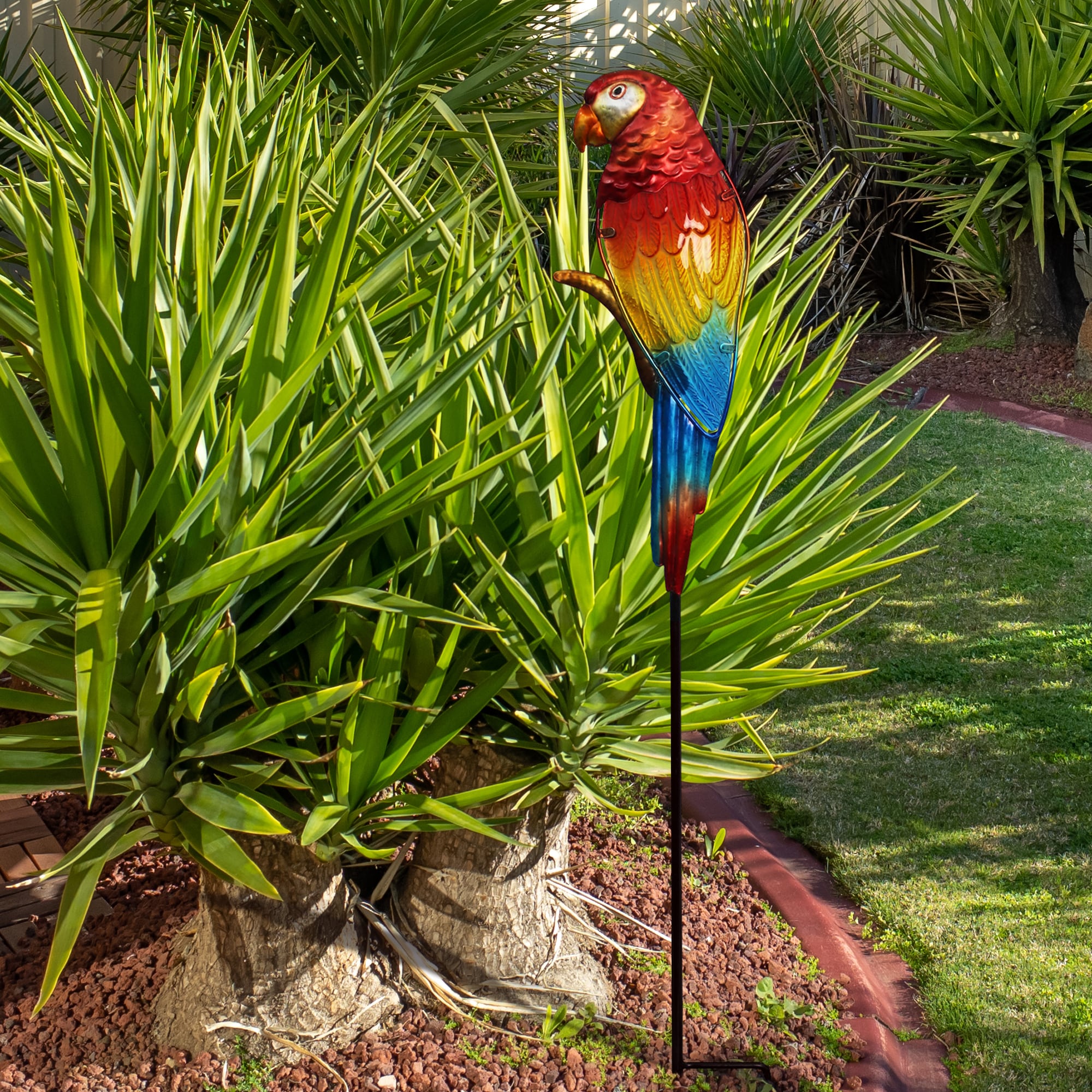 Style Selections 30-in Red, Yellow and Blue Metal Garden Stake in