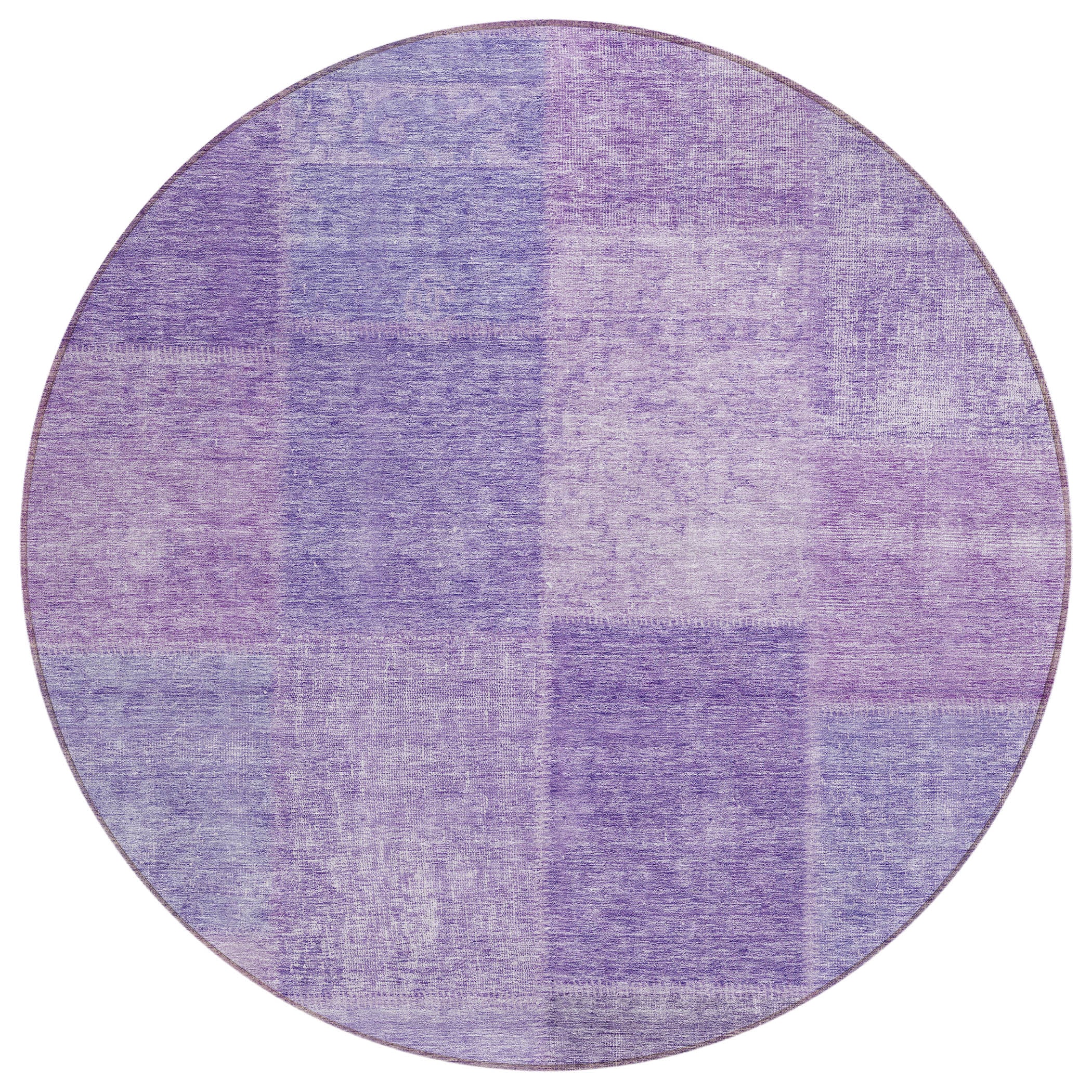 Addison Rugs ACN664LV8RO Chantille ACN664LV 8 x 8 (ft) Polyester Teal Round Indoor/Outdoor Geometric Machine washable Area rug