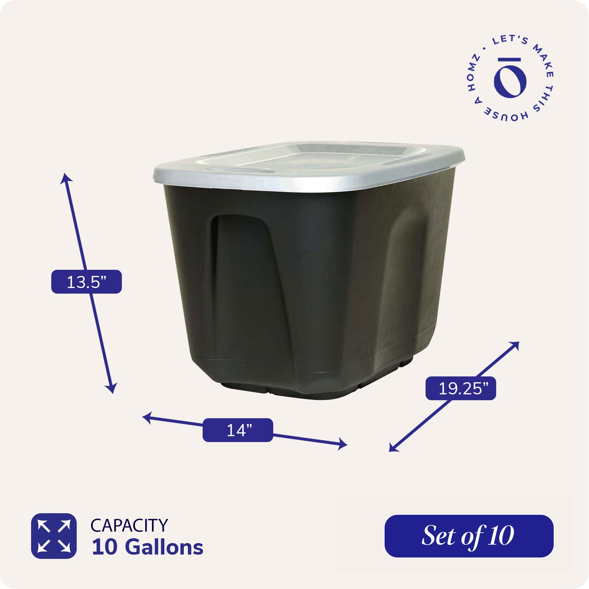 Homz Products 207166 Bins-Baskets - View #4