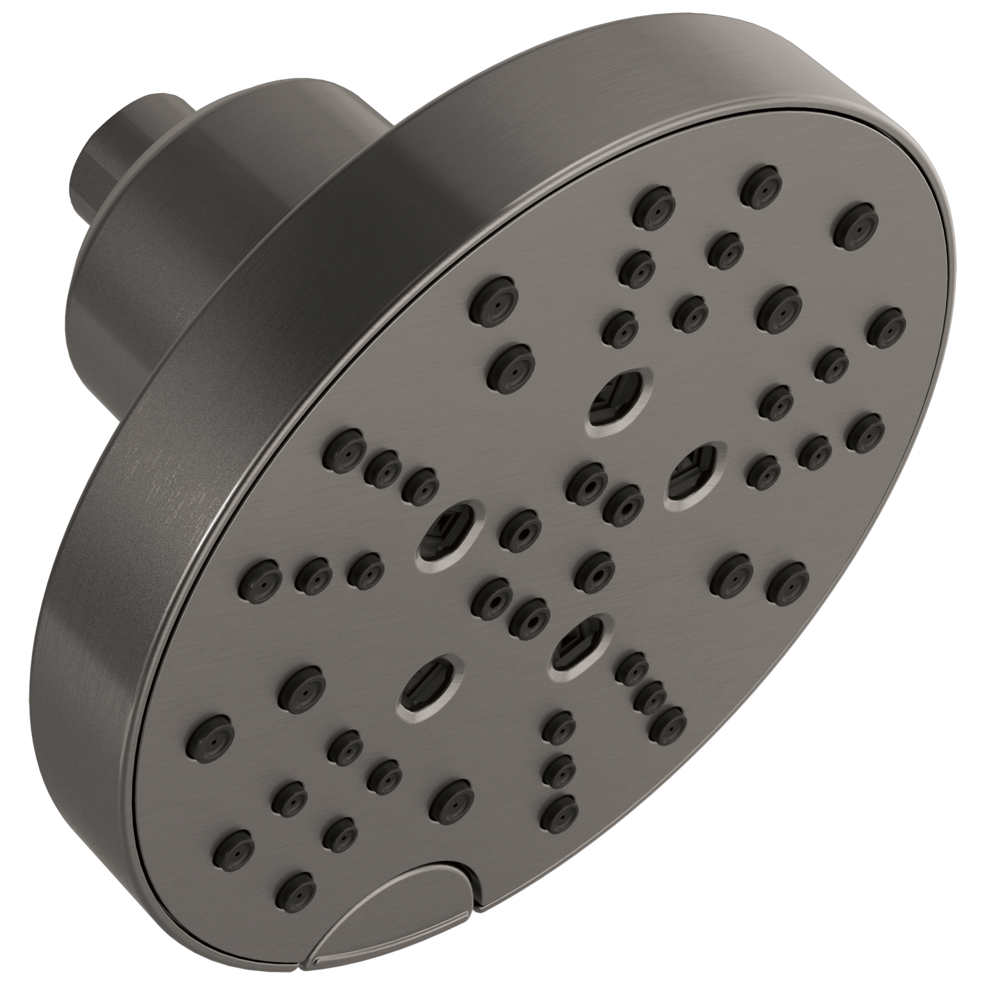 Delta 52668-KS-PR Universal Showering Components 5.0 -Spray Lumicoat Black Stainless 6-in Round Fixed High Pressure Rain Shower Head 1.75 GPM