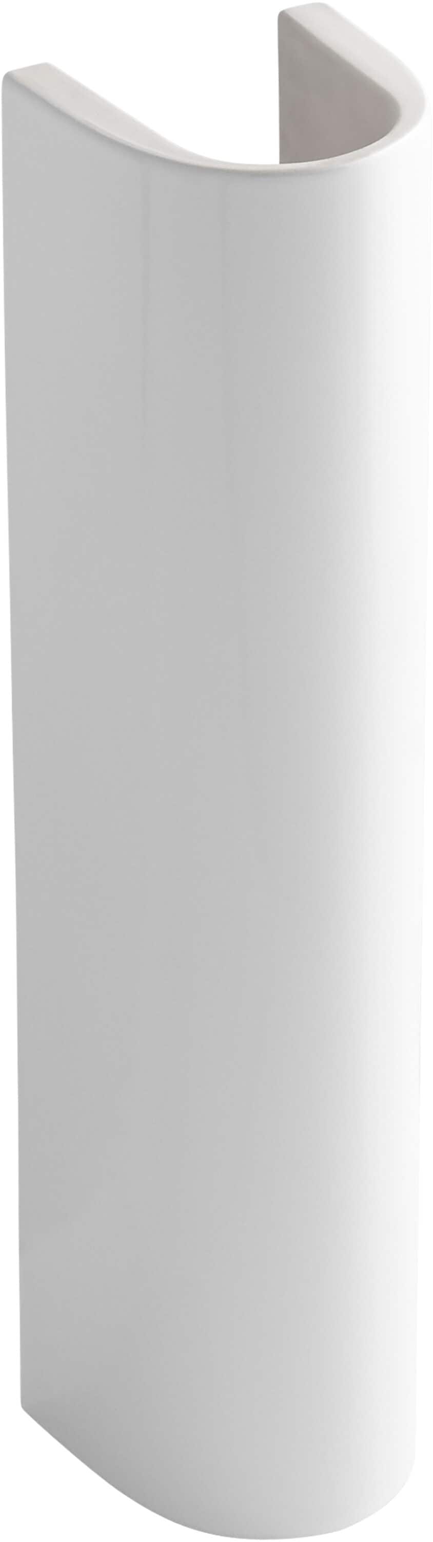 KOHLER 5246-0 Veer Vitreous china Transitional White Pedestal Sink Base ( 6.55-in x 7-in x 29-in )