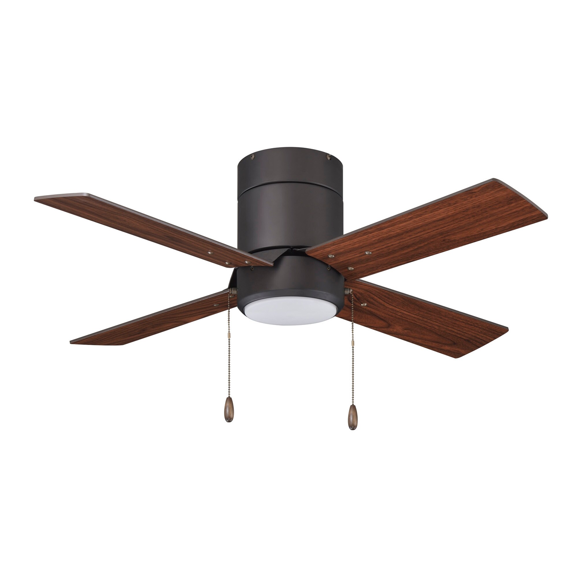 Royal Pacific 1023OB-WT-ES Sabio 43 Integrated LED Flush Mount Oil Rubbed Bronze with Walnut Blades Ceiling Fan With Light ( 3 -Blade )