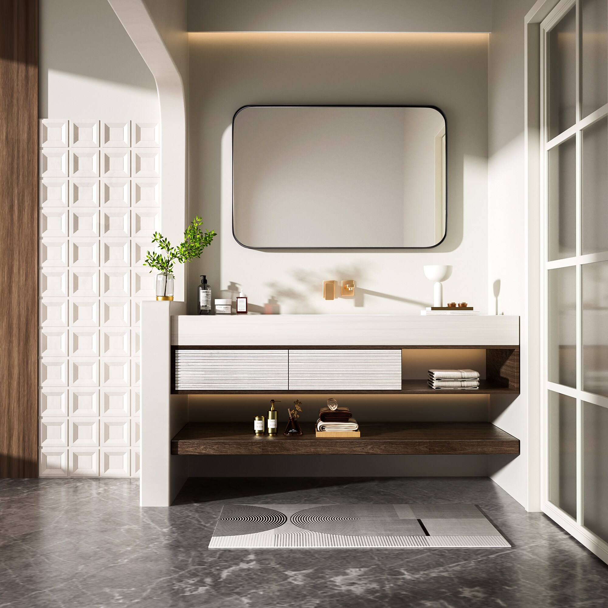 LOVMOR Y-TM2436-B Framed-Bath-Mirrors - View #4