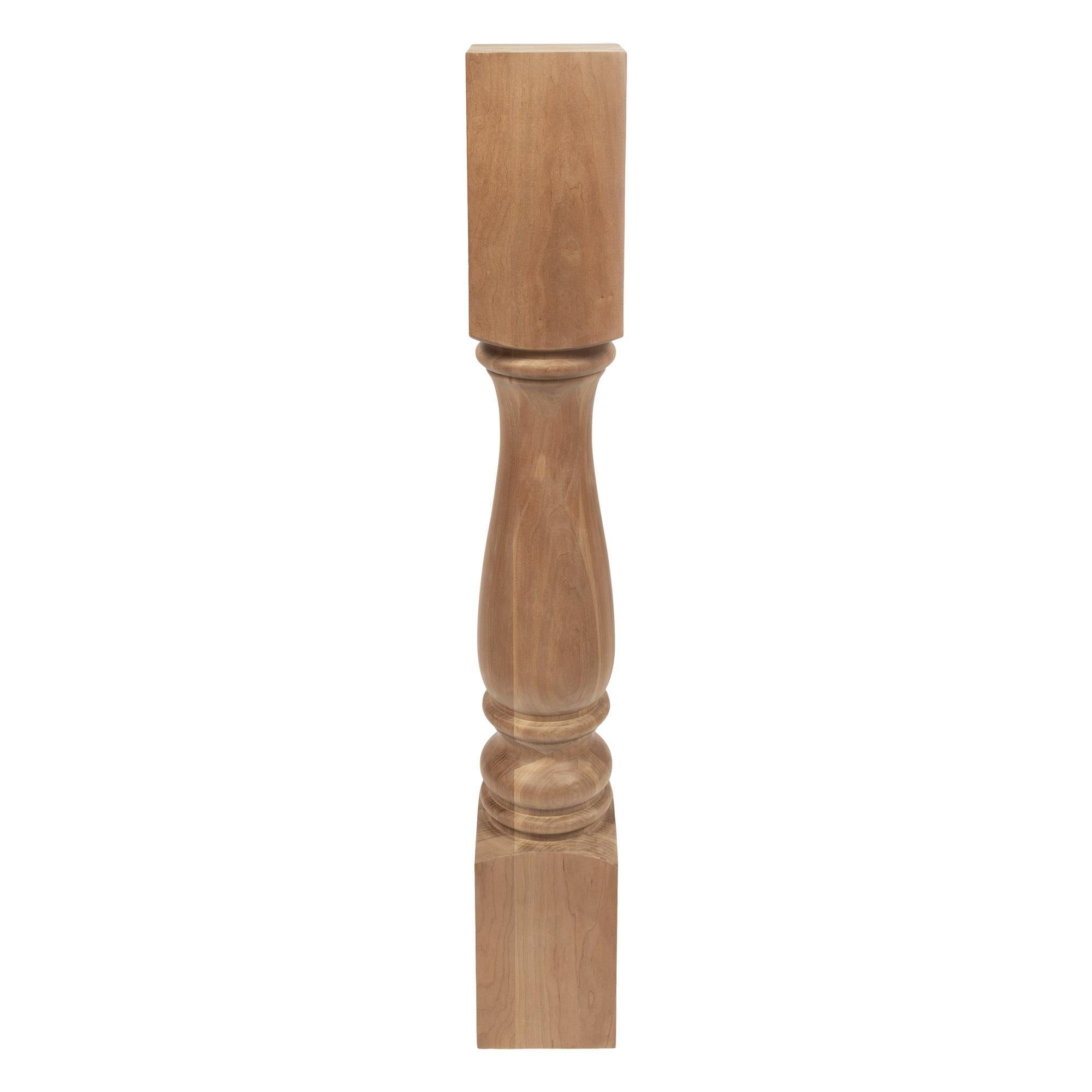 Unfinished Solid Cherry Full Round Kitchen Island Leg