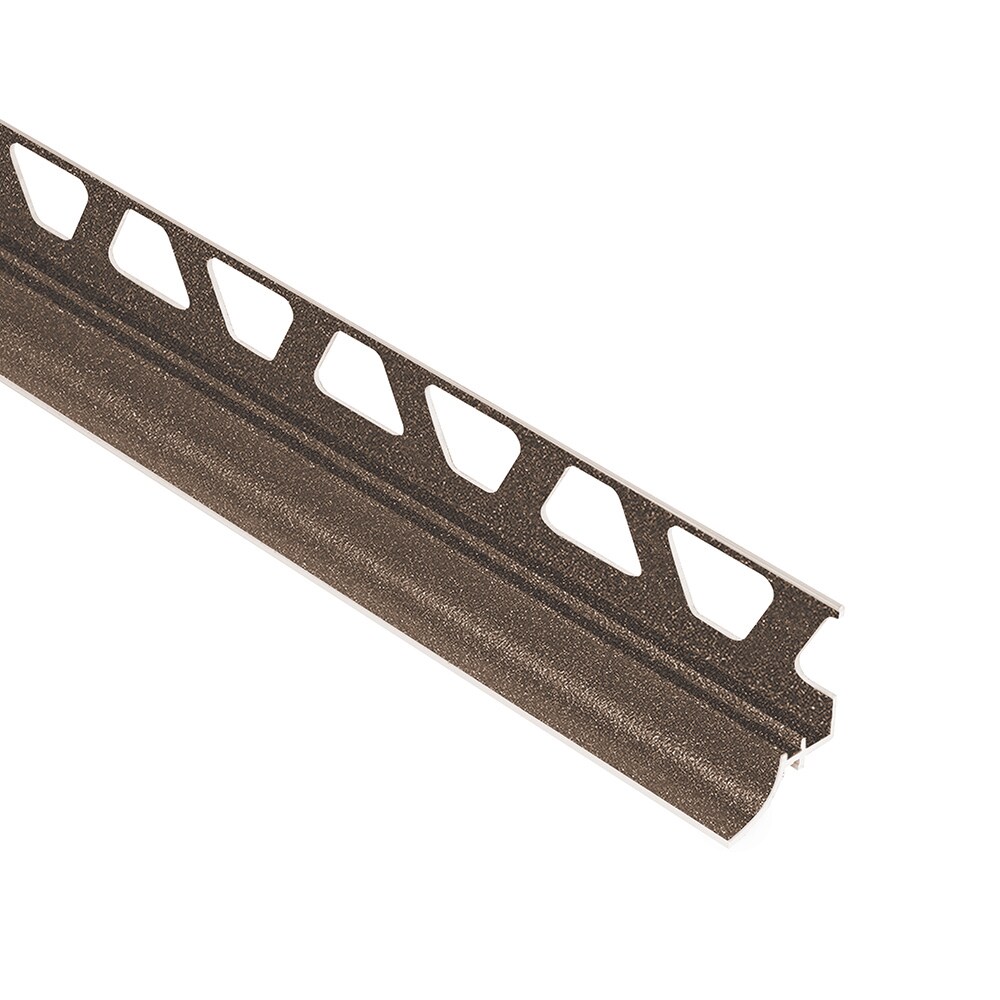 Schluter Systems AHKA125TSLA Dilex-AHKA 0.5-in W x 98.5-in L Light anthracite textured color-coated aluminum Aluminum Cove base Tile Edge Trim