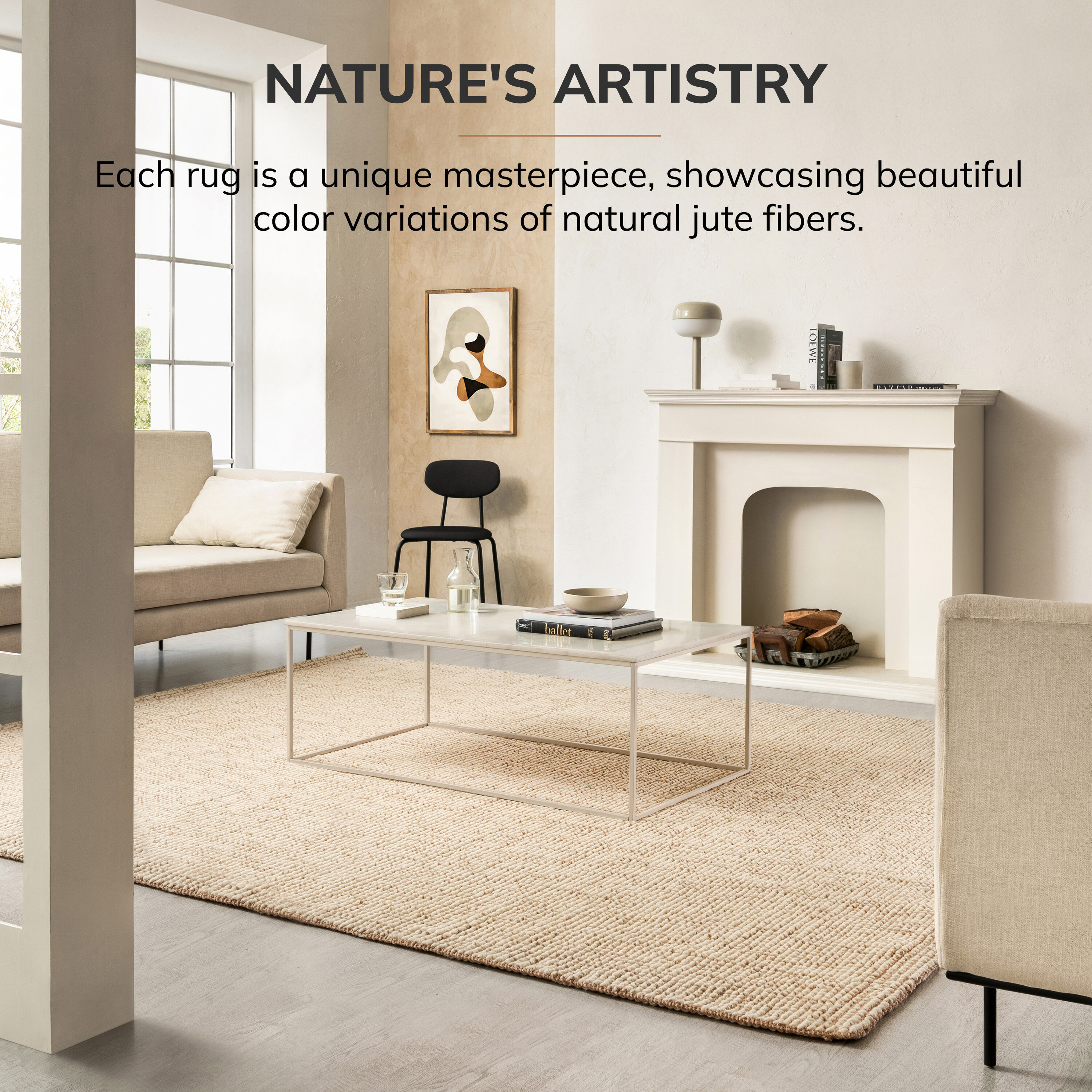 Handmade Reversible Rectangular Beige Wool Area Rug