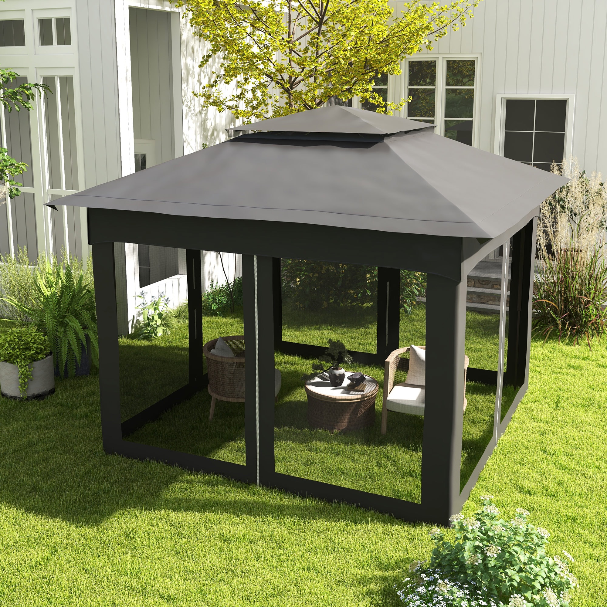 ToolCat BZ2-47-PW Wood-Resin-Gazebos - View #11
