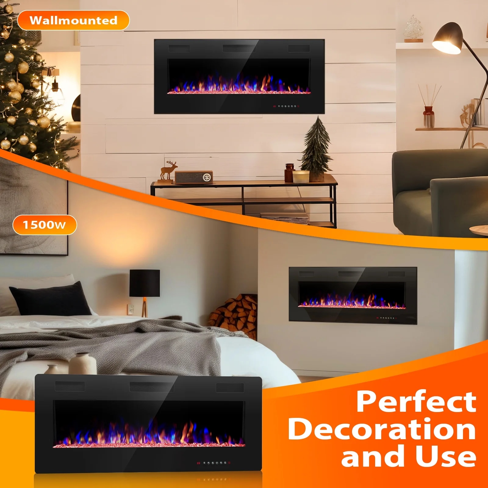 COWSAR LSRW-842C3 Electric-Fireplace-Fireboxes - View #5