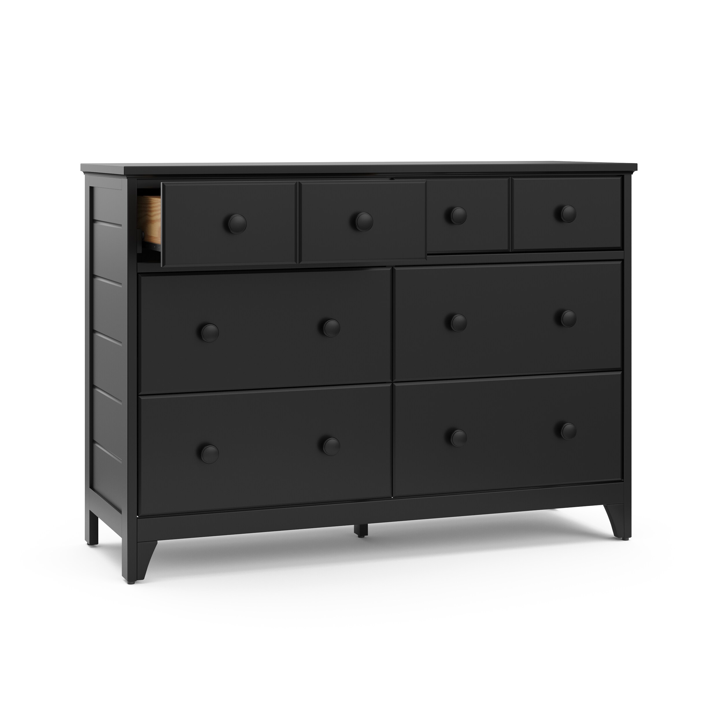 Storkcraft Moss Black 6-Drawer Double Dresser with Deep Drawers