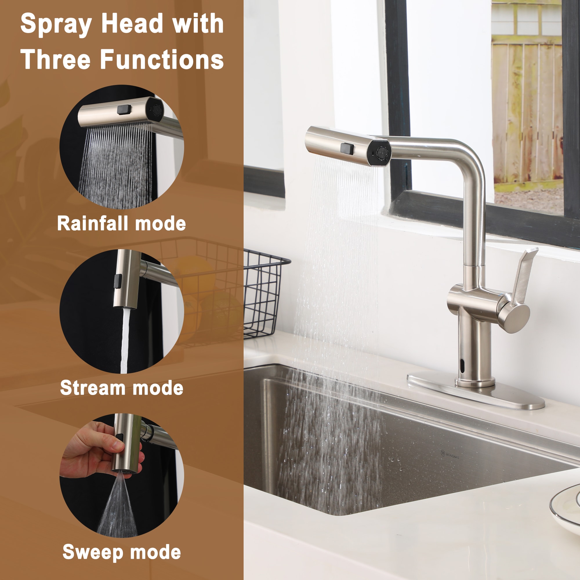 Mondawe MD-D47-BN Kitchen-Faucets - View #3