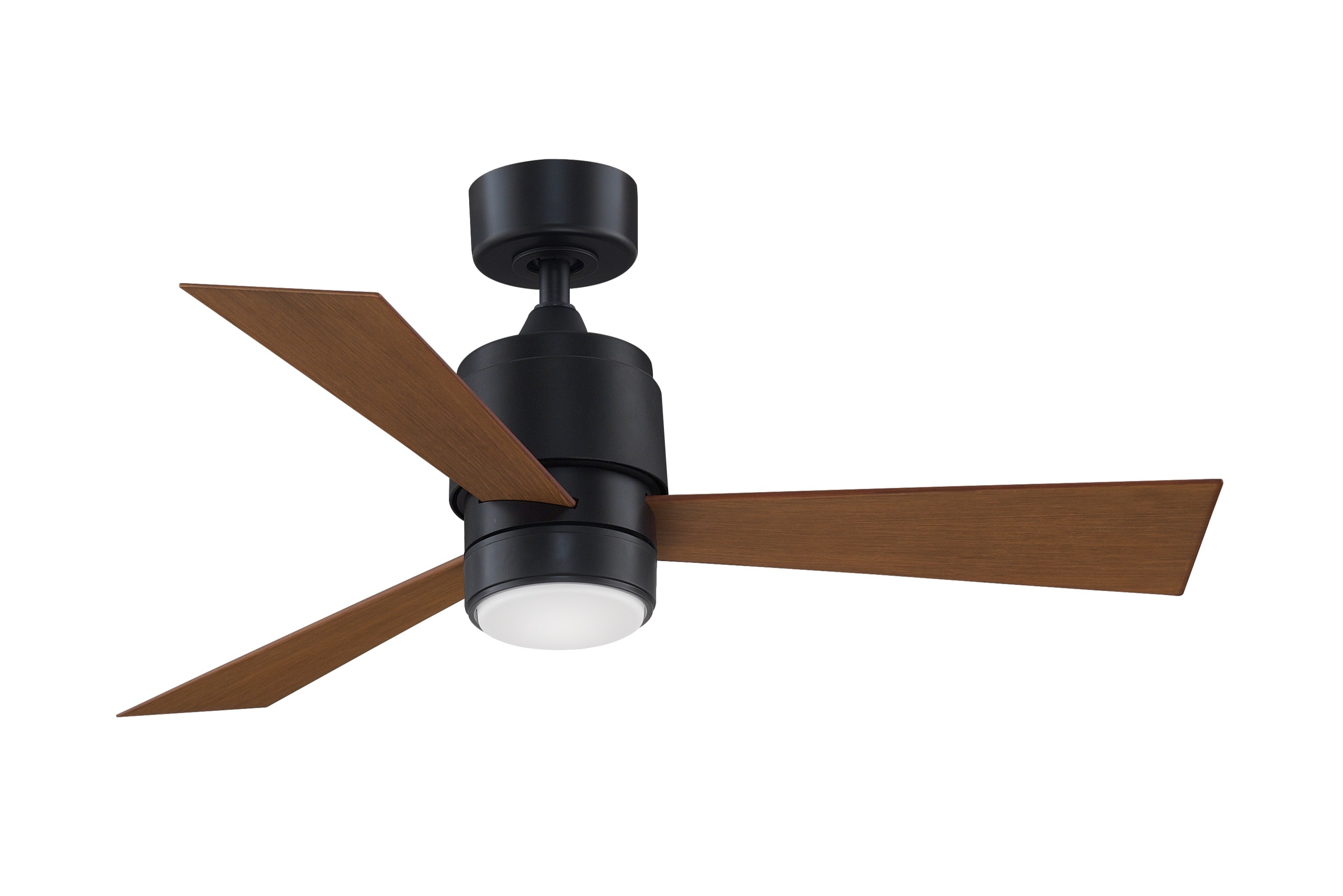 Fanimation FP4660BLW-44CYW-LK Zonix Wet Custom 44-in Black Integrated LED Indoor/Outdoor Propeller Ceiling Fan with Light and Remote (3-Blade)