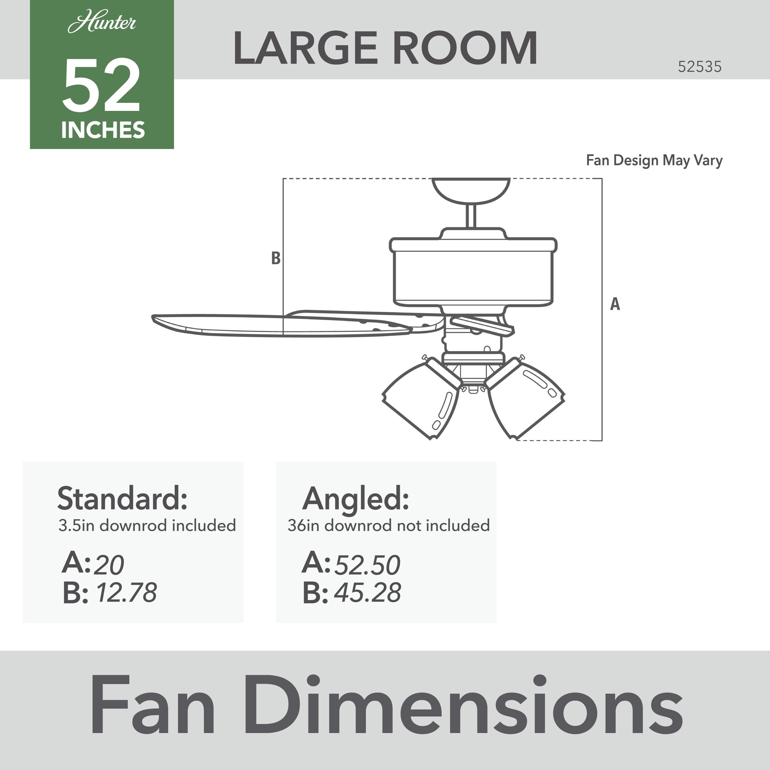 Hunter Crestfield Easy Install 52-in Fresh White LED Indoor Ceiling Fan ...