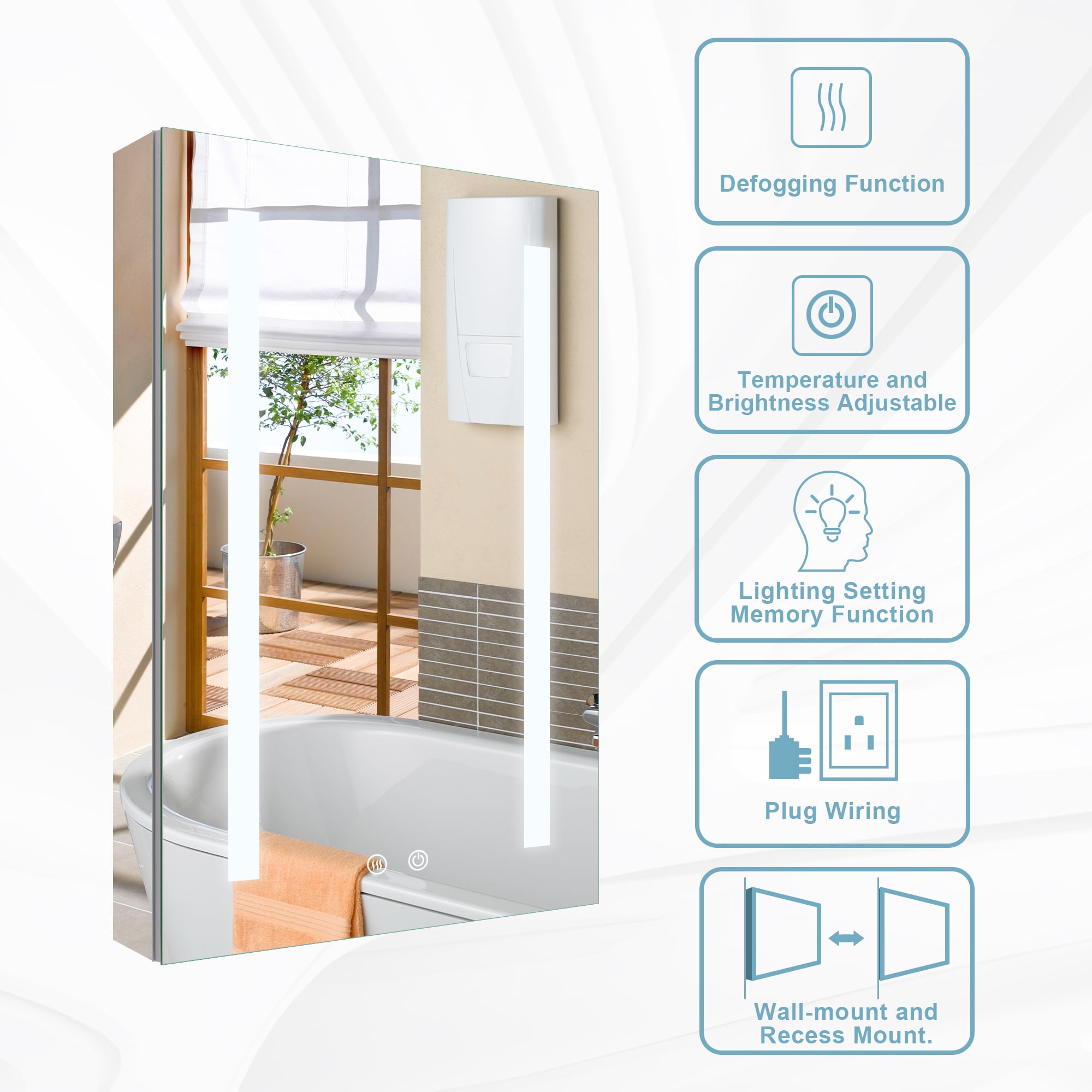 Forclover MEAM-VI2030L Bathroom-Medicine-Cabinets - View #3