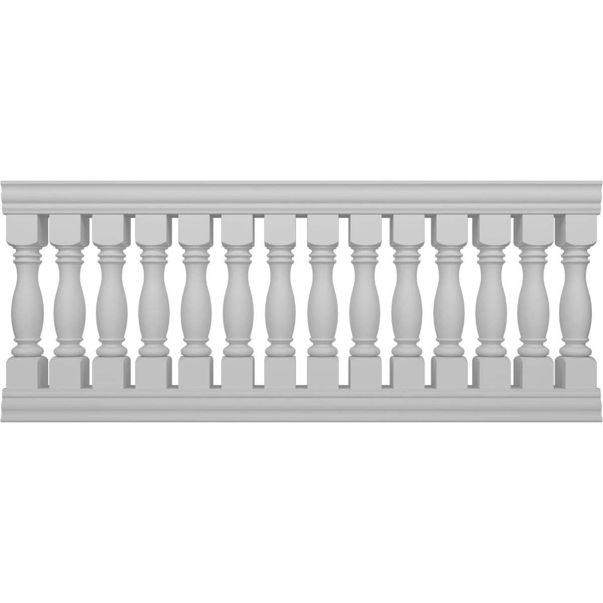 Ekena Millwork BALK42X096EMA FiberThane 8-Feet x 42-Inches Embassy Fiberglass Deck Rail Kit