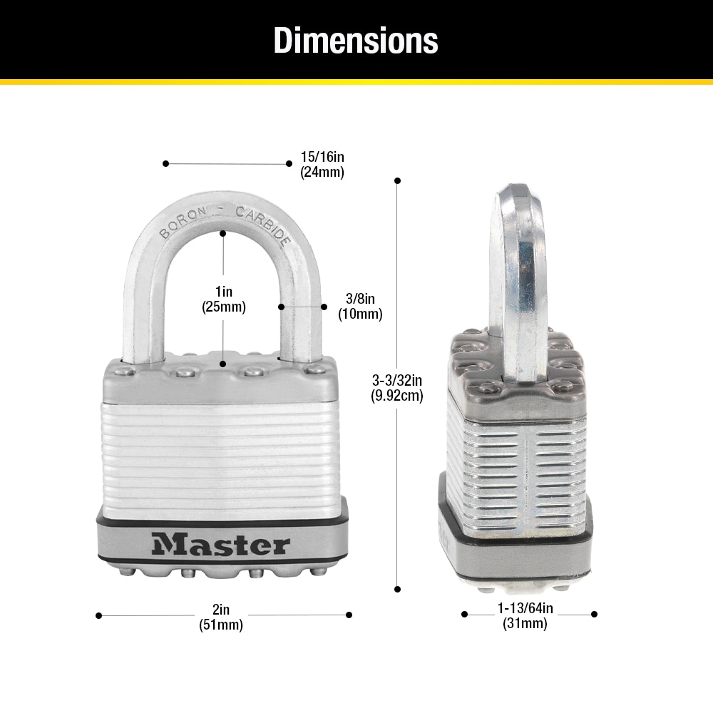 Master Lock M5XKAD Padlocks-Locks-Cables - View #6