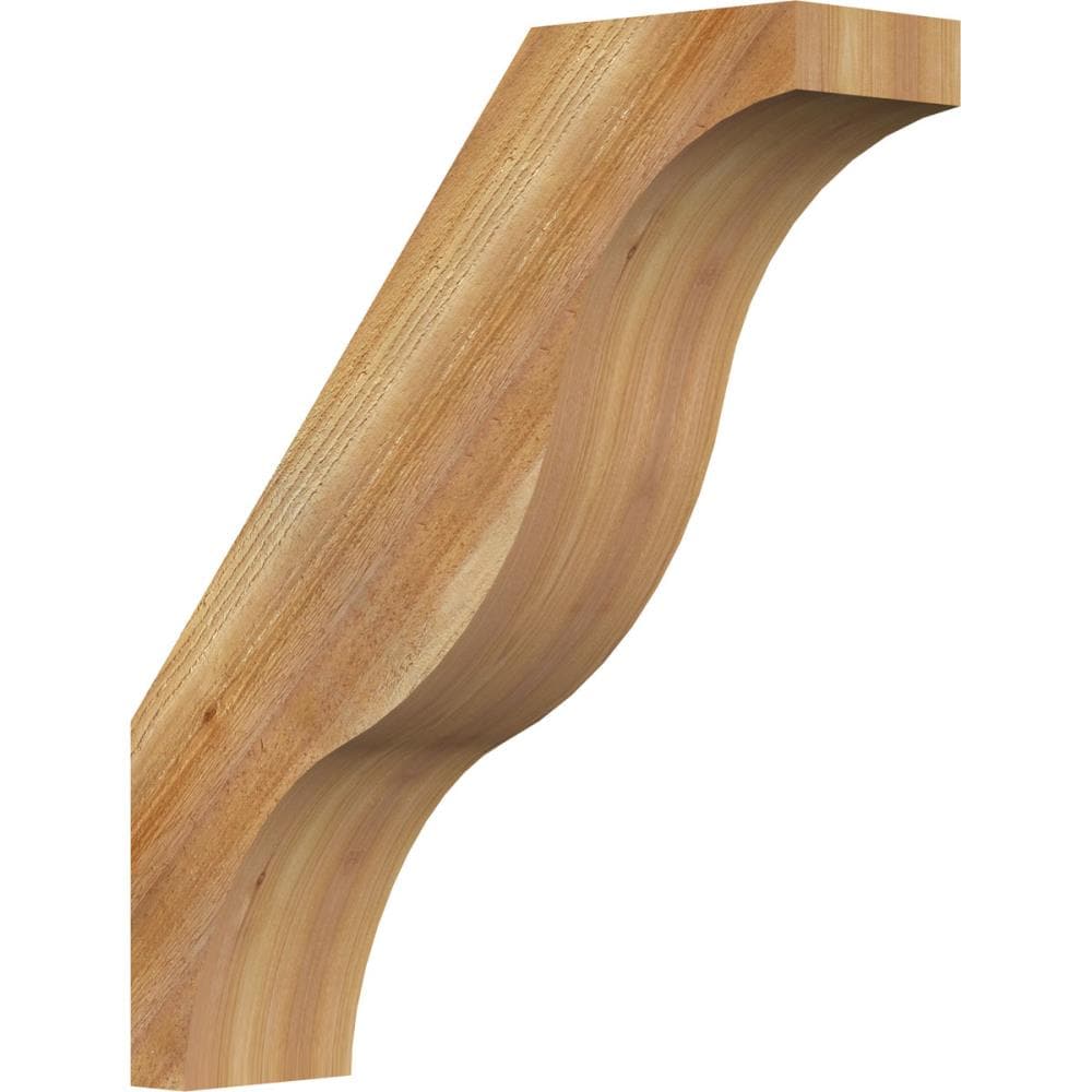 Ekena Millwork BRC06X22X26FST00RWR 6-in x 22-in x 26-in Western Red Cedar Unfinished Wood Funston Rough Sawn Knee Brace