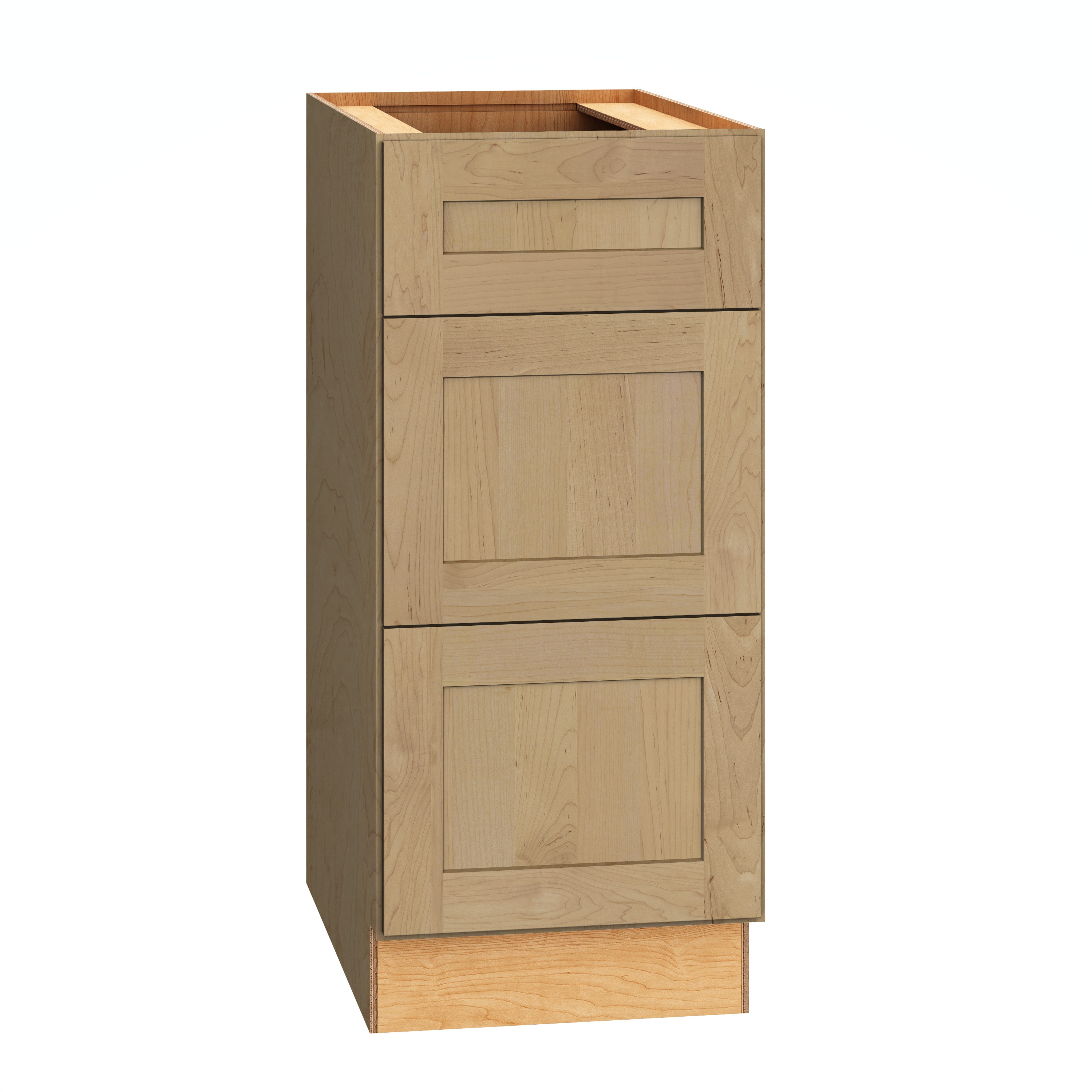 Diamond Express 331-3DB15 Jamestown 15-in W x 34.5-in H x 24-in D Coastline 3 -Drawers Drawer Base Fully assembled Plywood Cabinet (Recessed Panel Shaker)