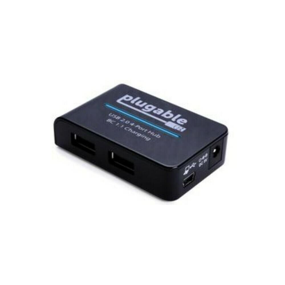  ISTR29714 Plugable Technologies USB2-HUB4BC USB2- HUB4BC USB 2.0 4-Port Hub with 12.5 watt Power Adapter and BC 1.2 Charging