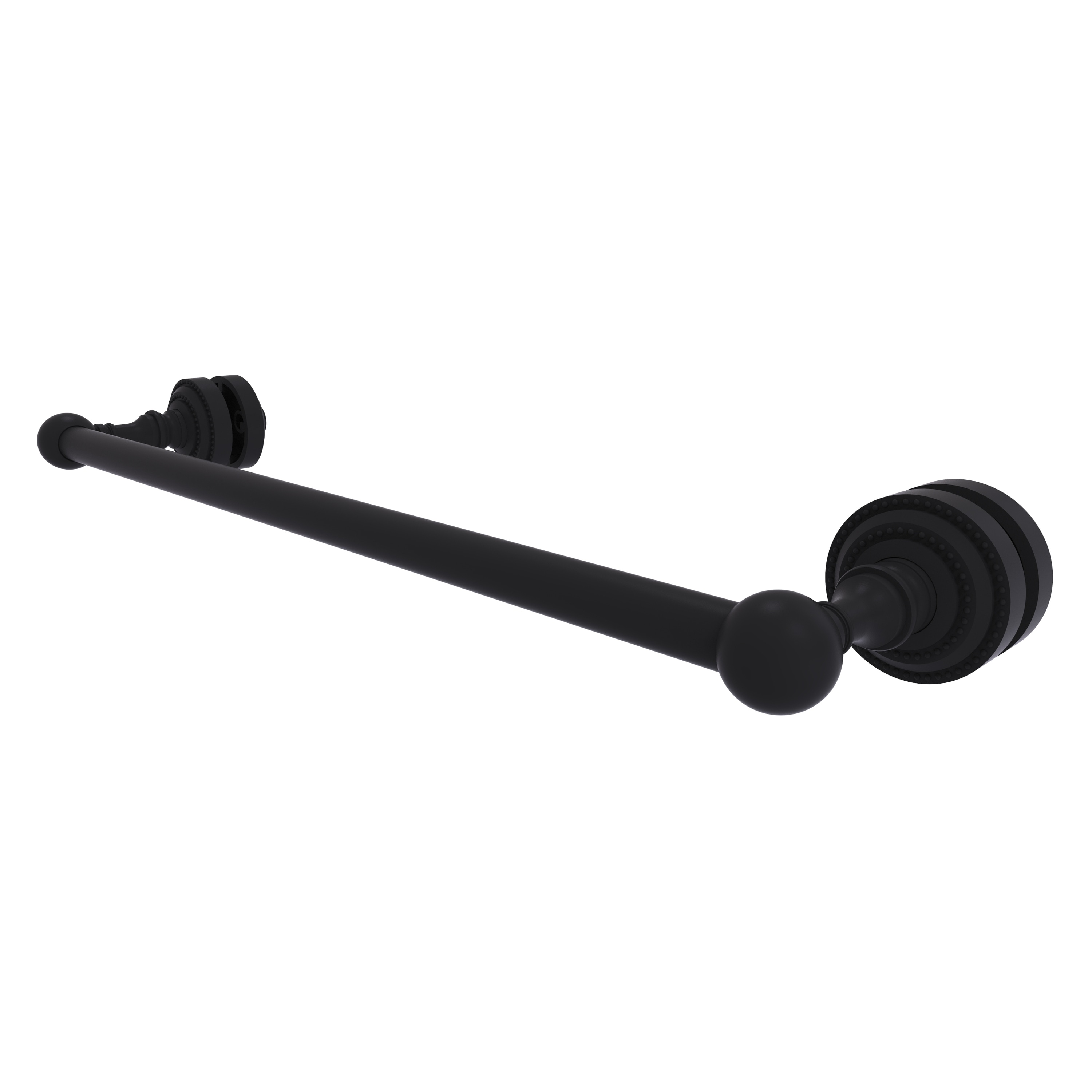 Allied Brass DT-41-SM-18-BKM Dottingham 18-in Matte Black Wall mount Single Towel Bar