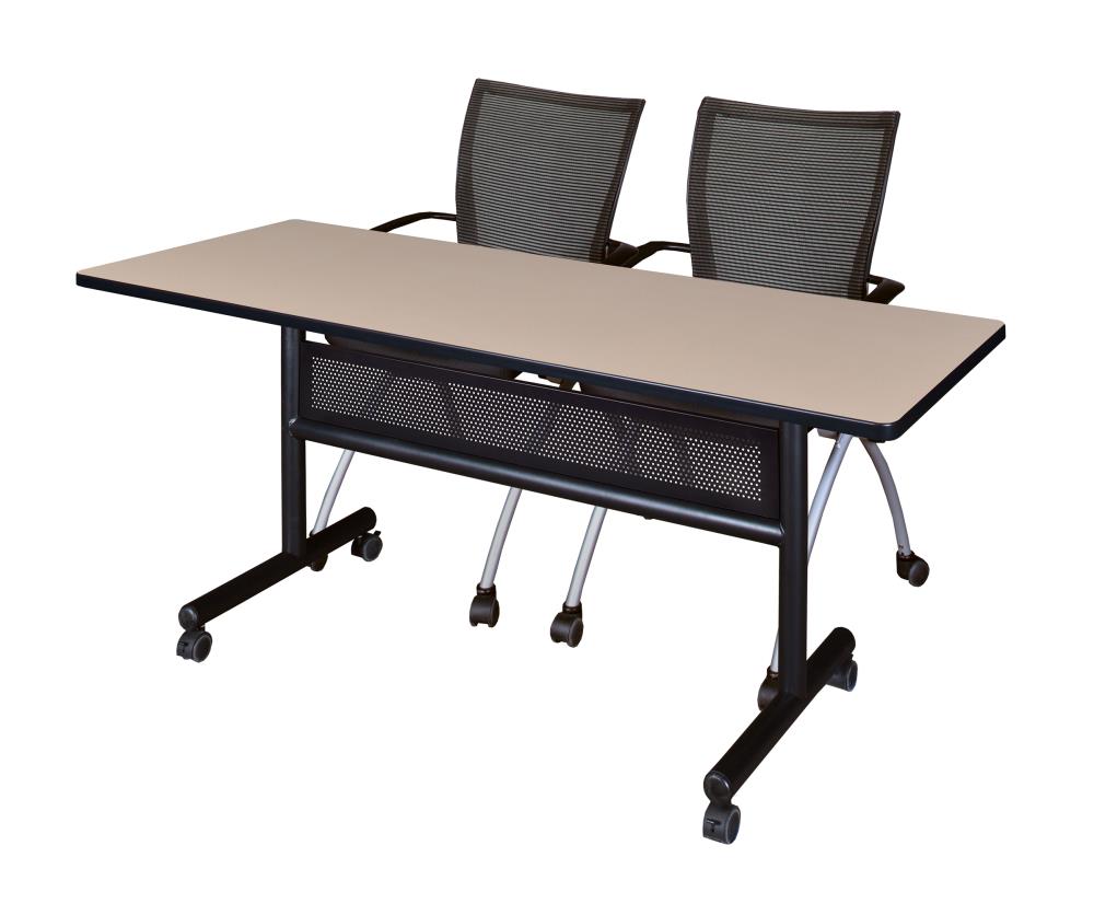 Regency MKFTM6024BE09BK Training Off-white 4-Person Training Table (60-in W x 29-in H)