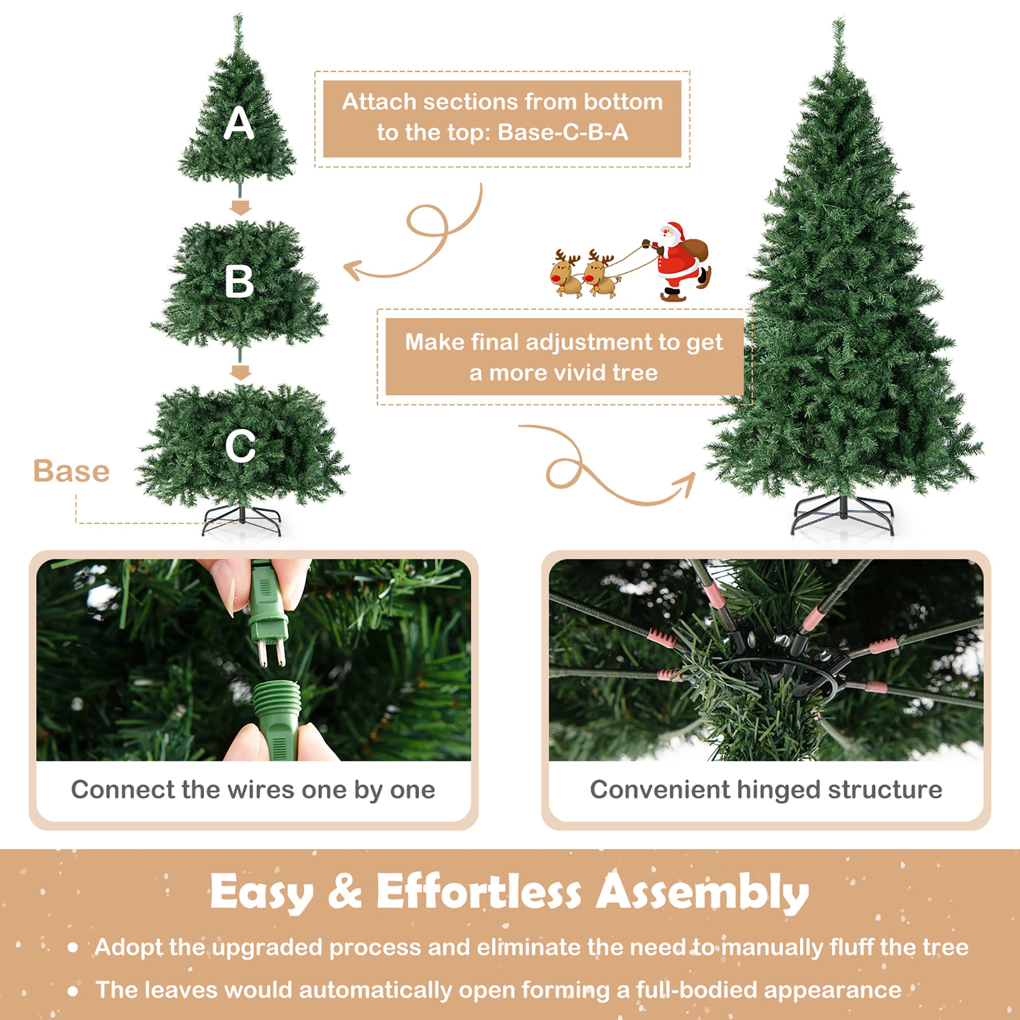 Costway CM24080US Artificial-Christmas-Trees - View #2