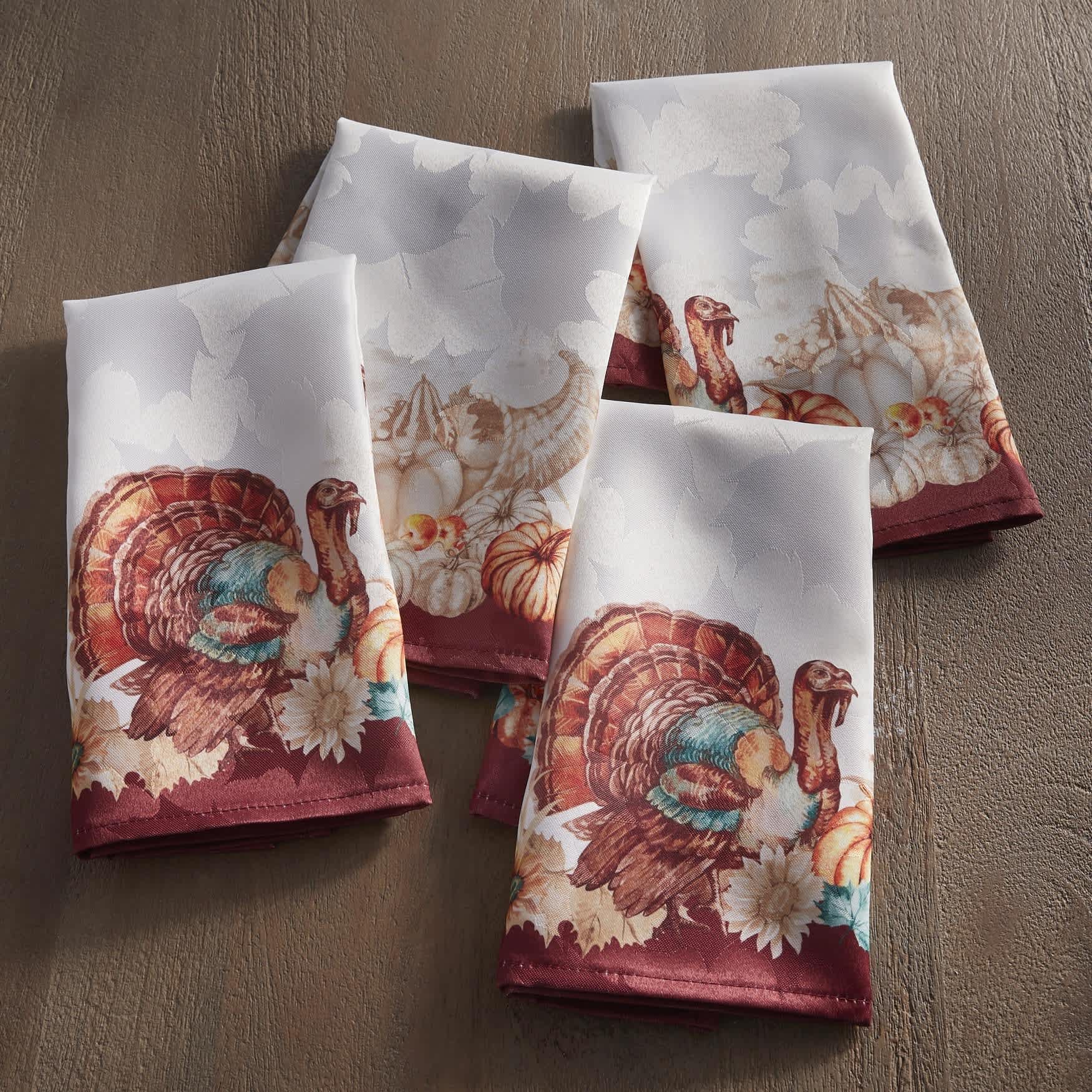 BrylaneHome 4-PC Turkey Napkins #197380007917