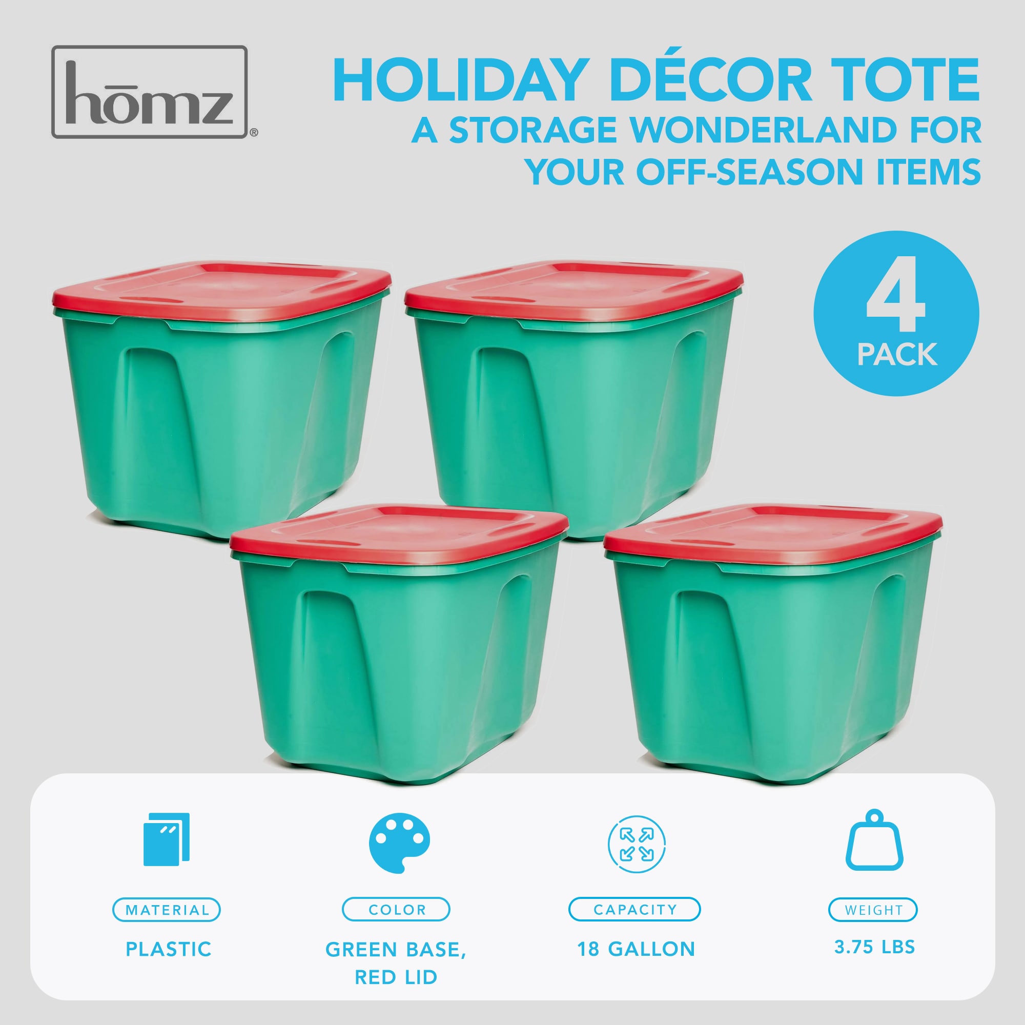 Homz Products 314623 Plastic-Storage-Totes - View #3