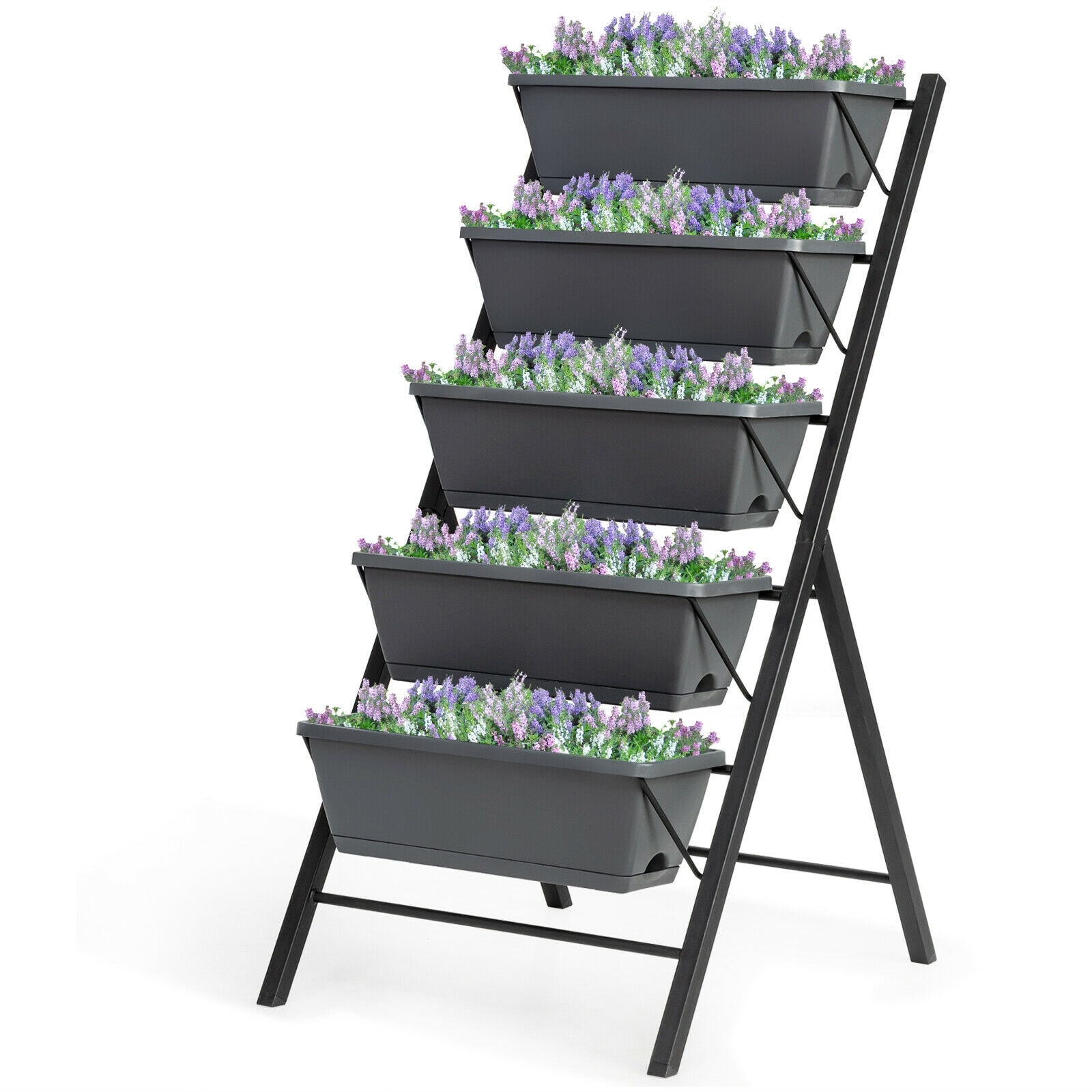 Forclover CTWY-OP70661 22.5-in W x 27-in L x 45-in H Gray Raised Garden Bed